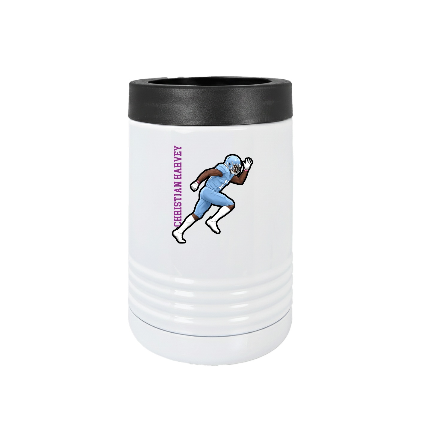 Beverage Holder — Name Vertical in White