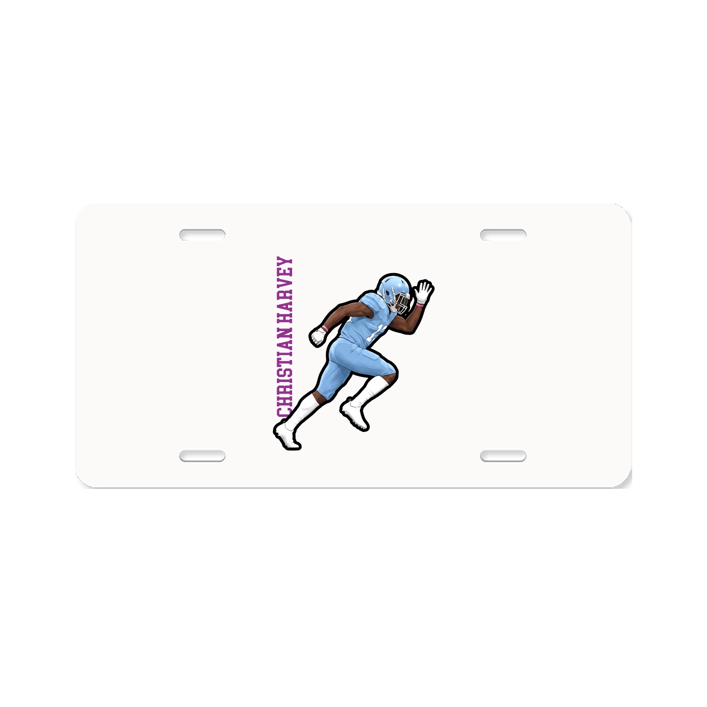 License Plate — Name Vertical in Classic