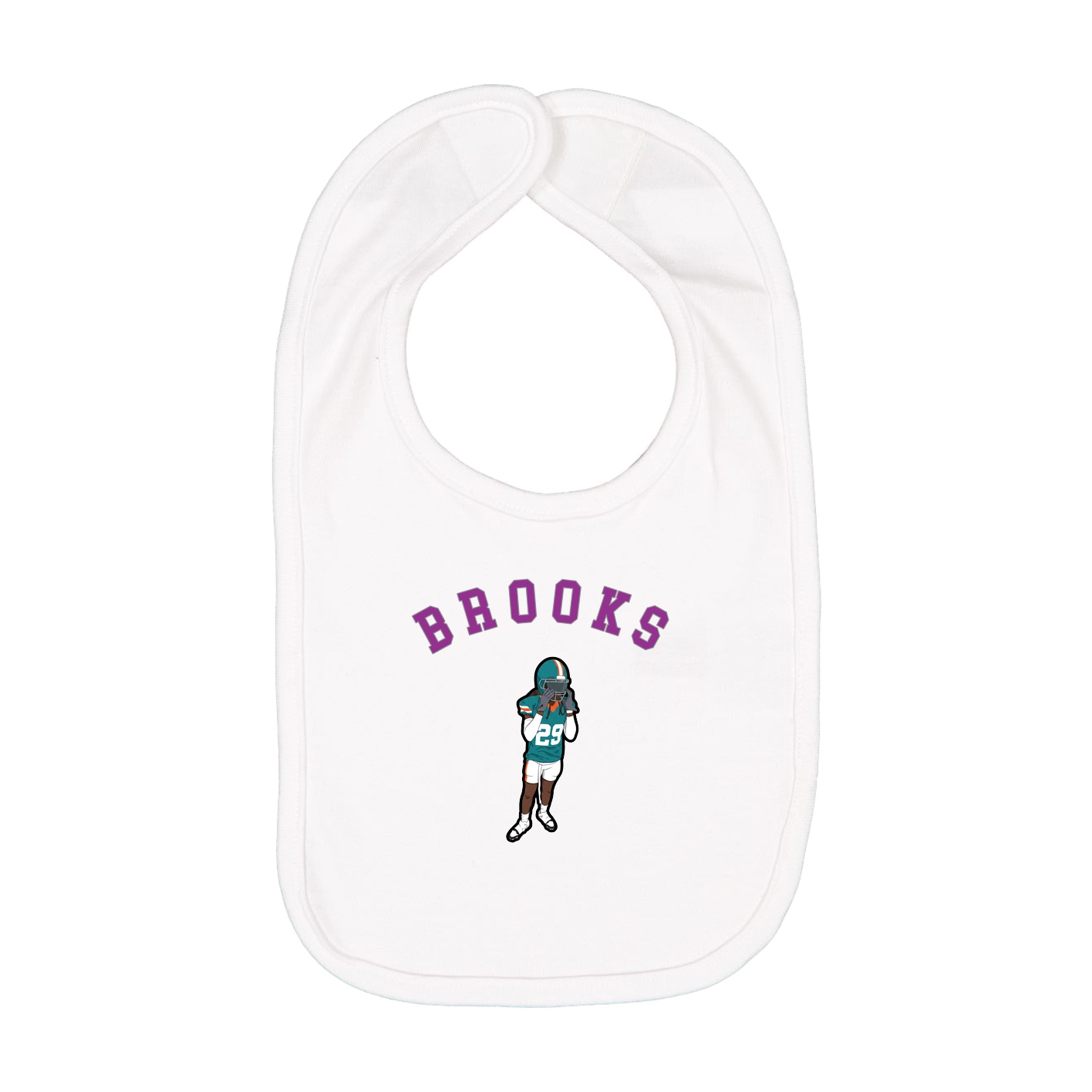 Infant Bib — Shirsey Arch in White