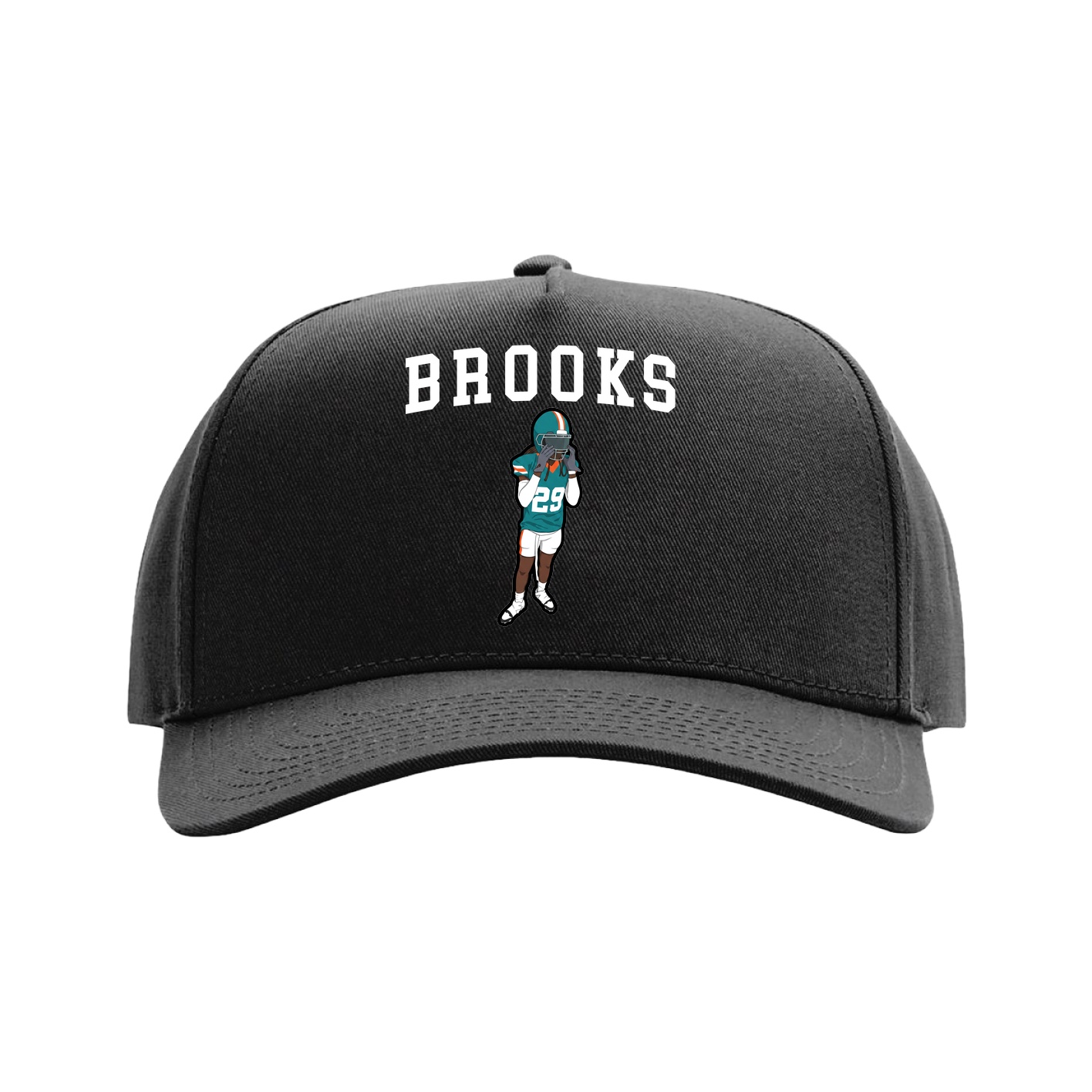 Full Fabric Five-Panel Champ Cap — Shirsey in Black
