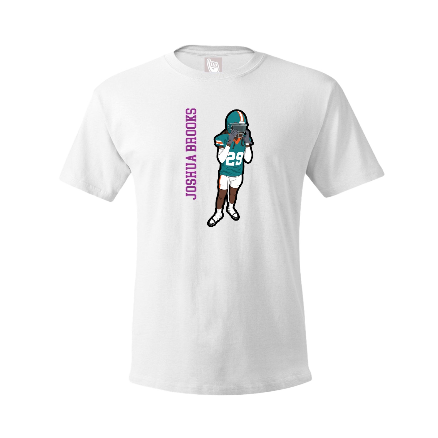 Youth Tee — Name Vertical in White