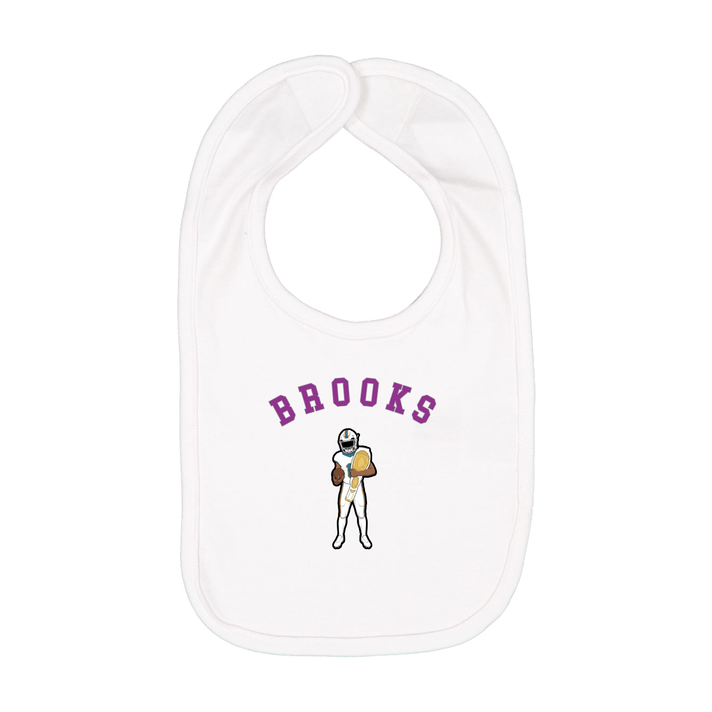 Infant Bib — Shirsey Arch in White