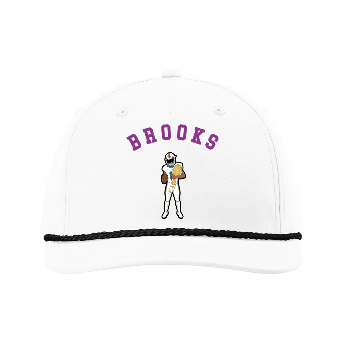 Five-Panel Classic Rope Cap — Shirsey Arch in White