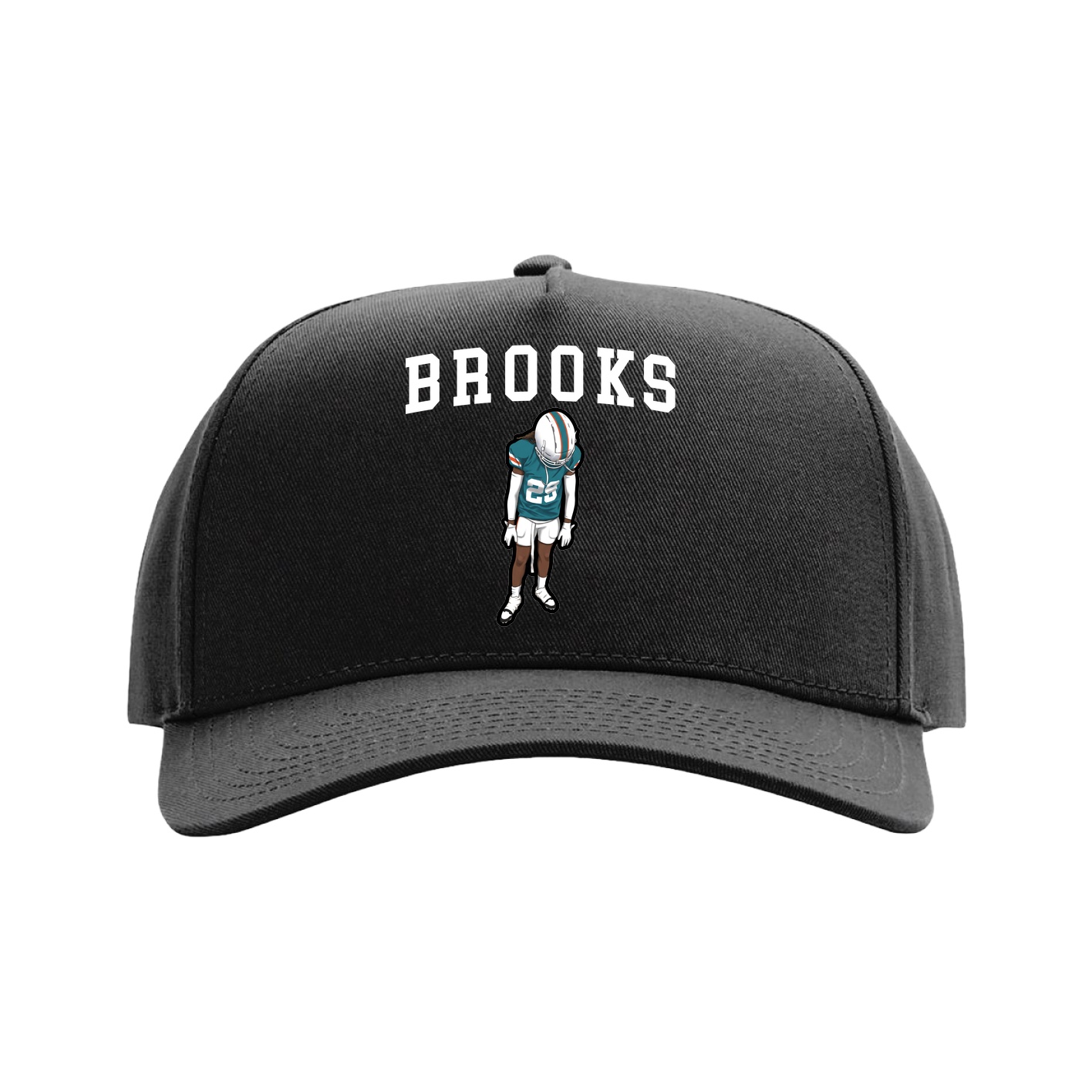 Full Fabric Five-Panel Champ Cap — Shirsey in Black