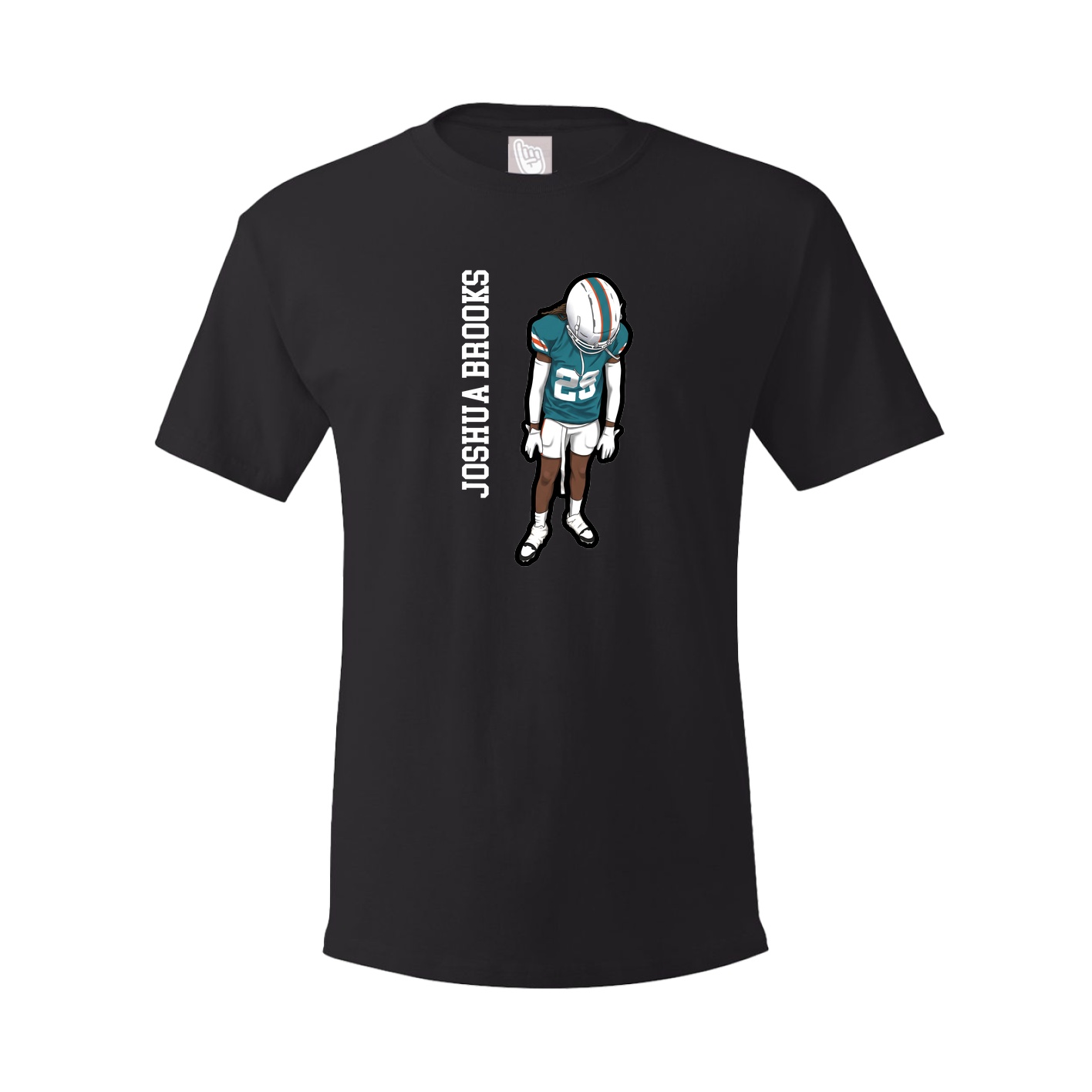 Youth Tee — Name Vertical in Black