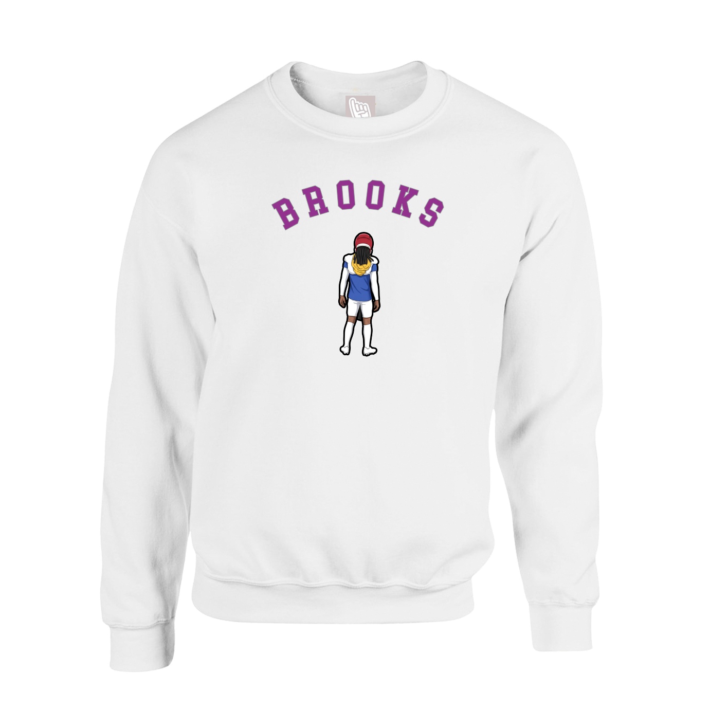 Fleece Crew — Shirsey Arch in White