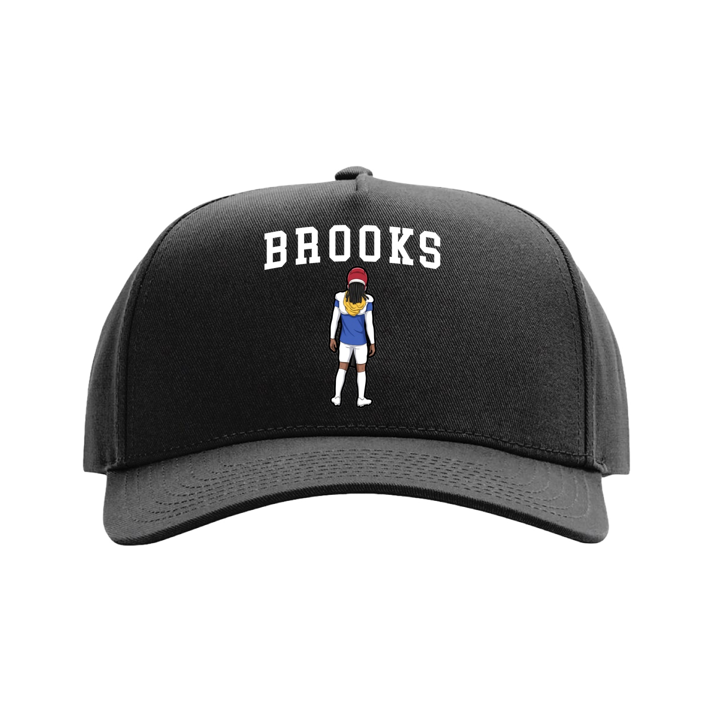 Full Fabric Five-Panel Champ Cap — Shirsey in Black