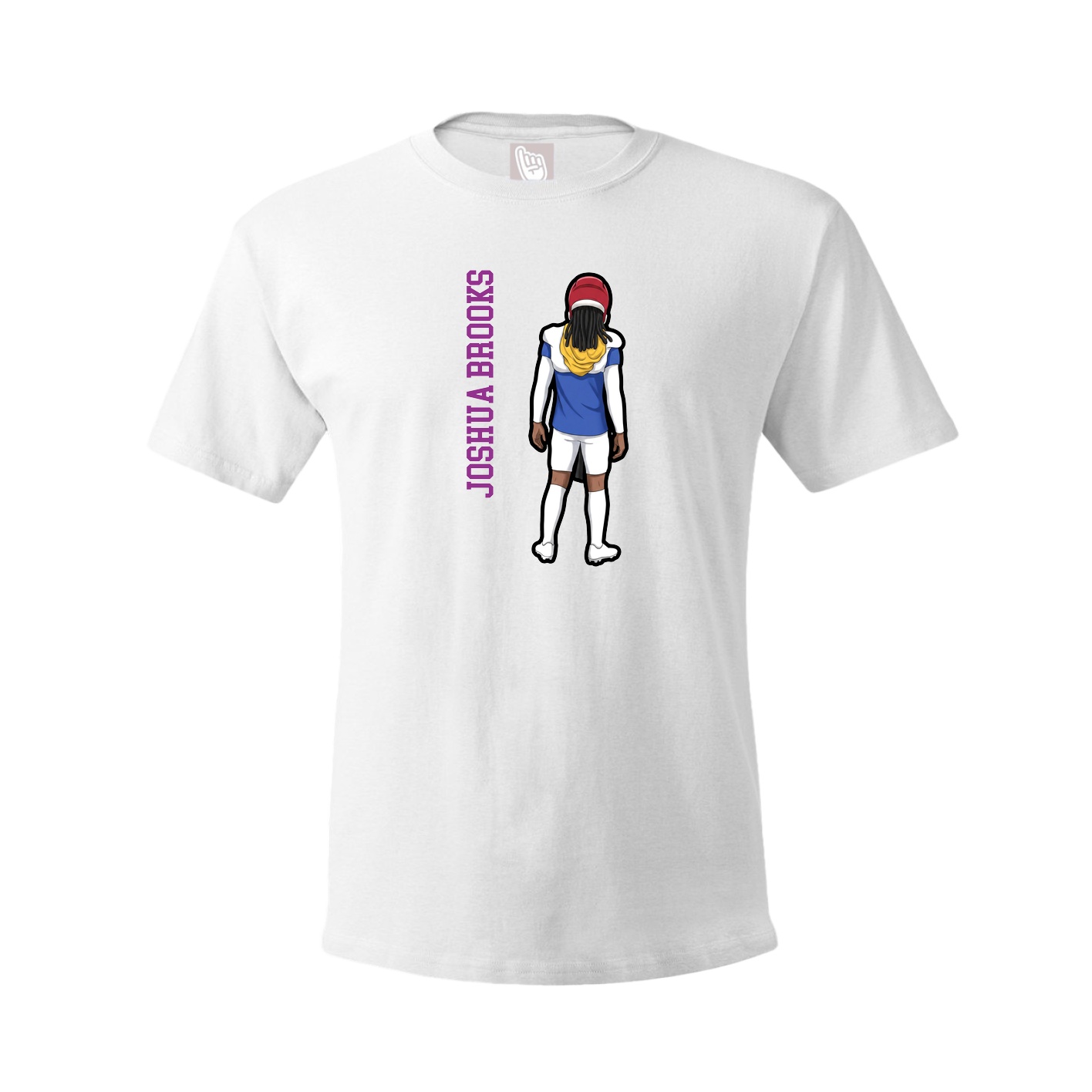 Tee — Name Vertical in White