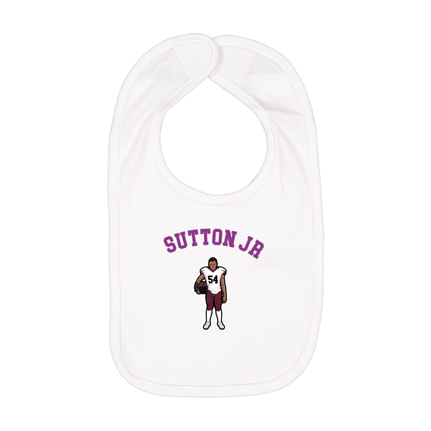 Infant Bib — Shirsey Arch in White