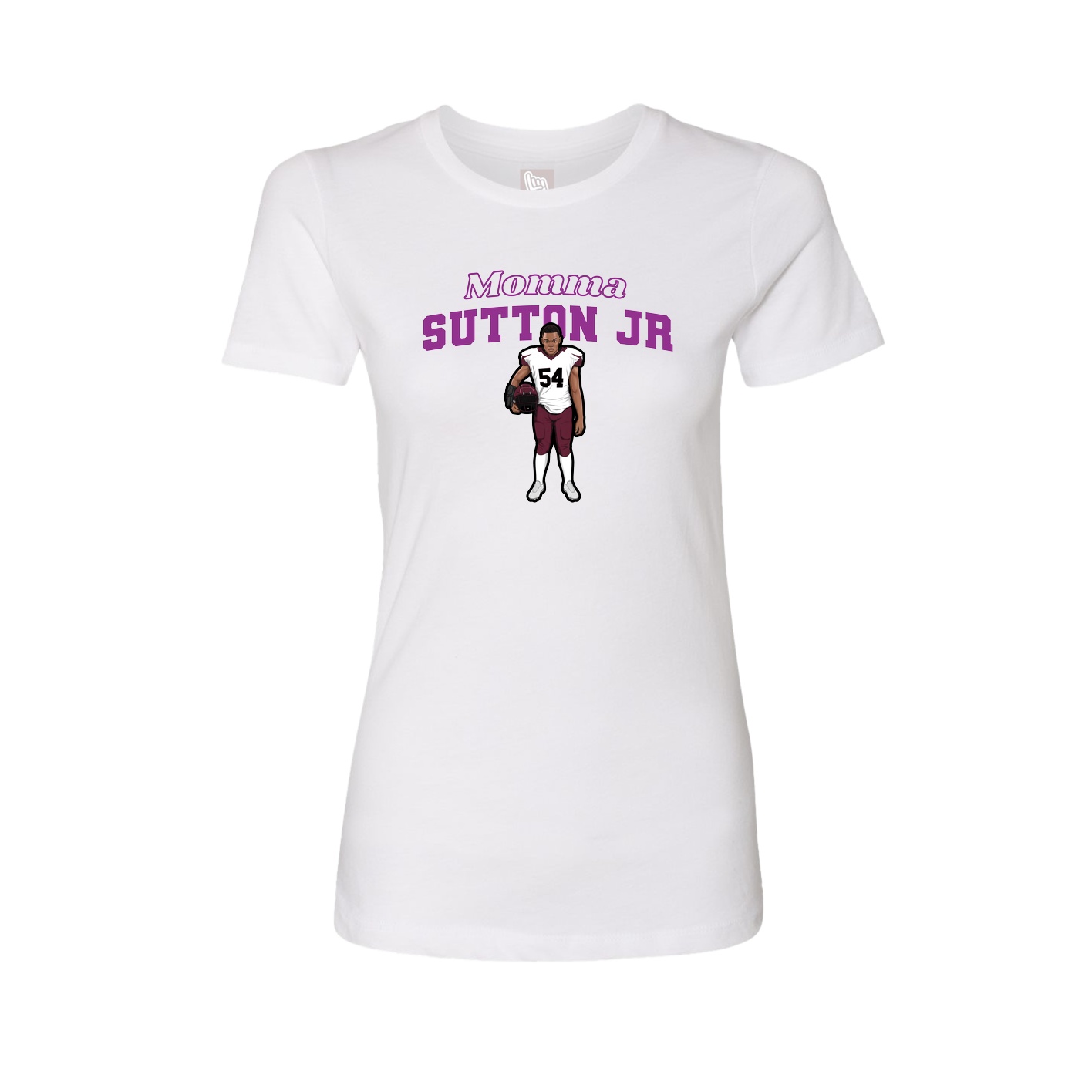 Womens Tee — Mothers Day Block in White