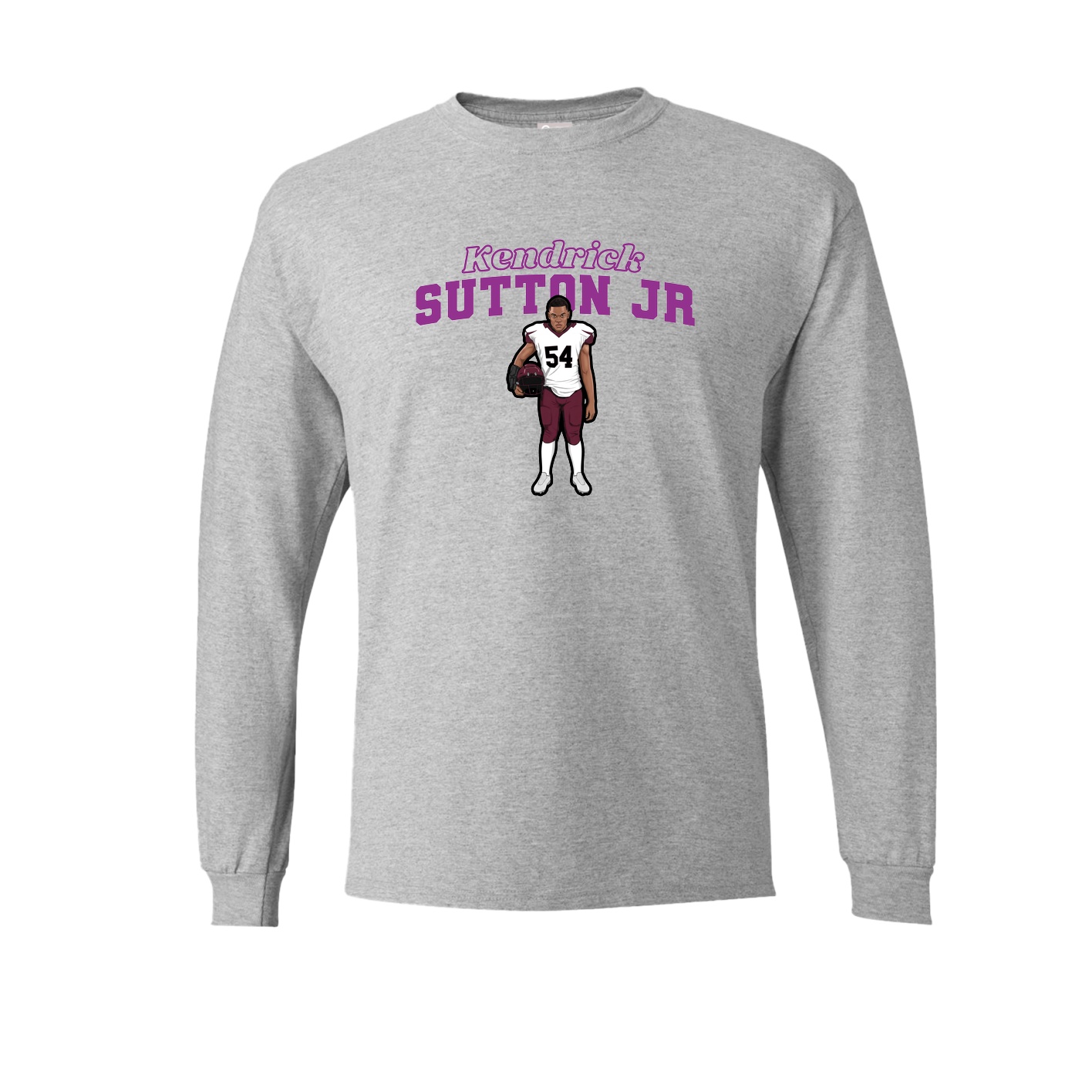 Long Sleeve Tee — Name Arch in Grey