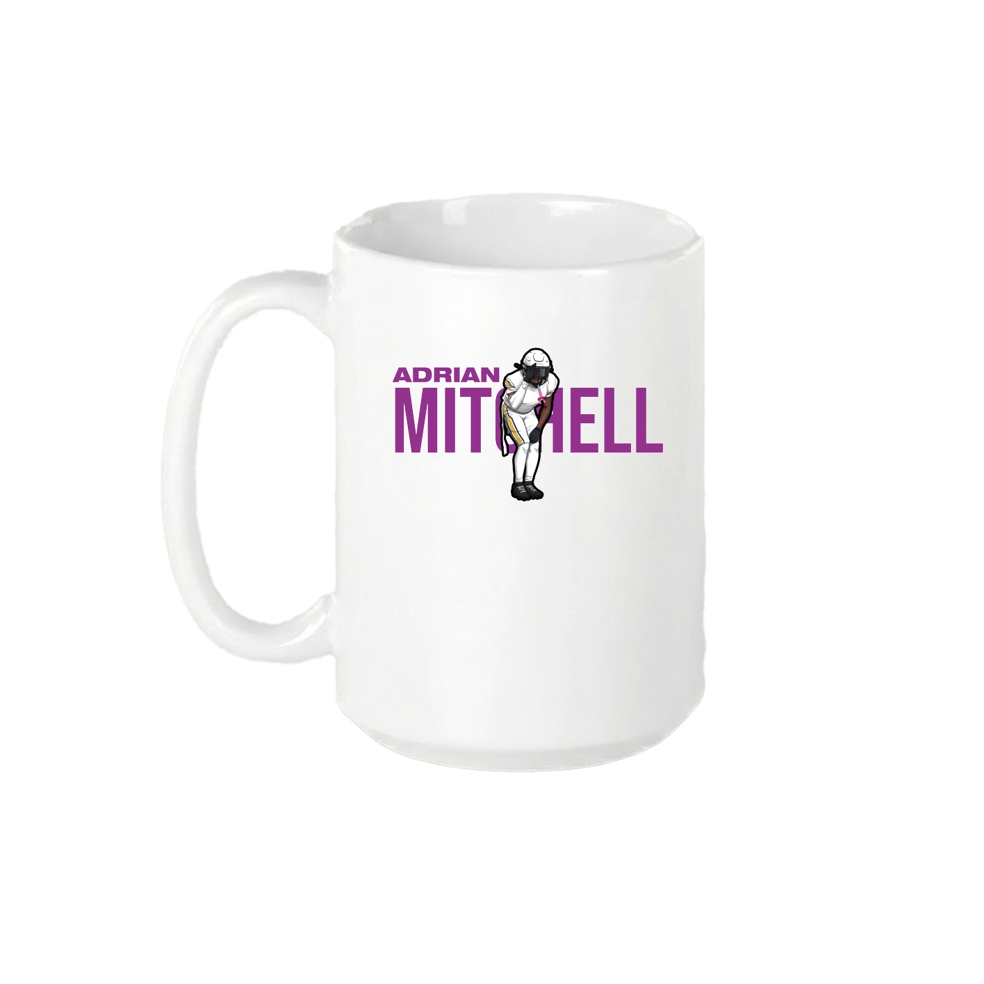 15oz Coffee Mug — Player Name in White