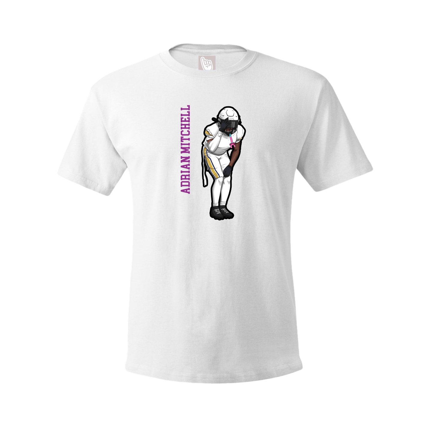 Youth Tee — Name Vertical in White