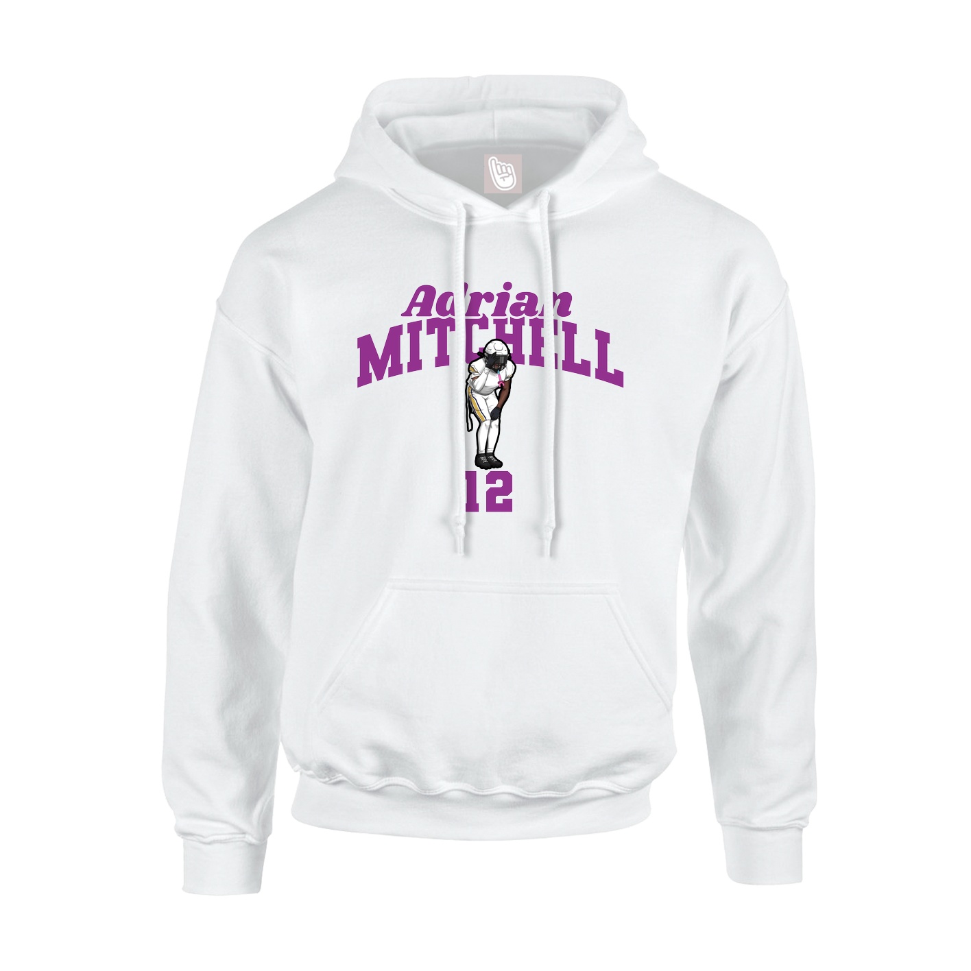 Youth Hoodie — Signature Arch in White