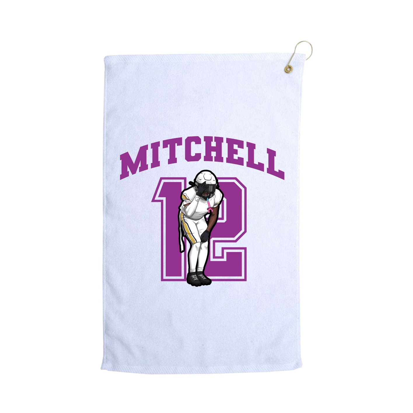 Golf Towel — Number in White
