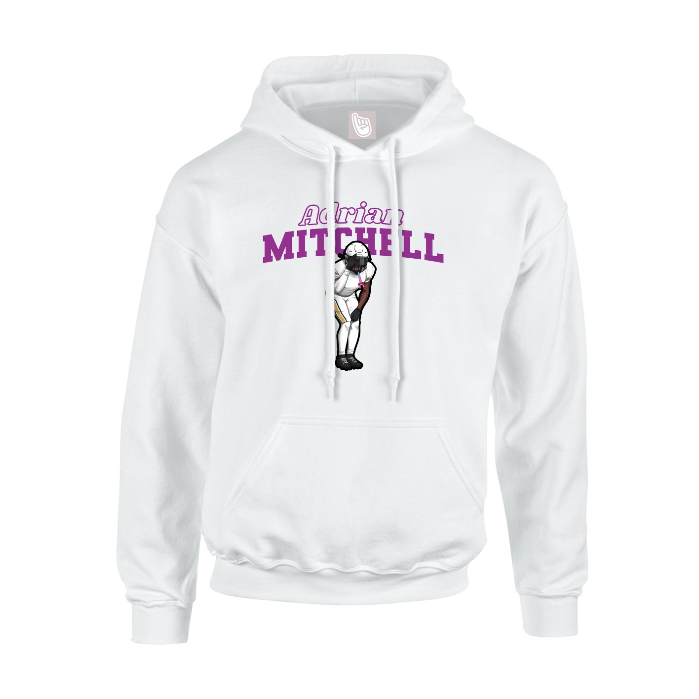 Hoodie — Name Arch in White