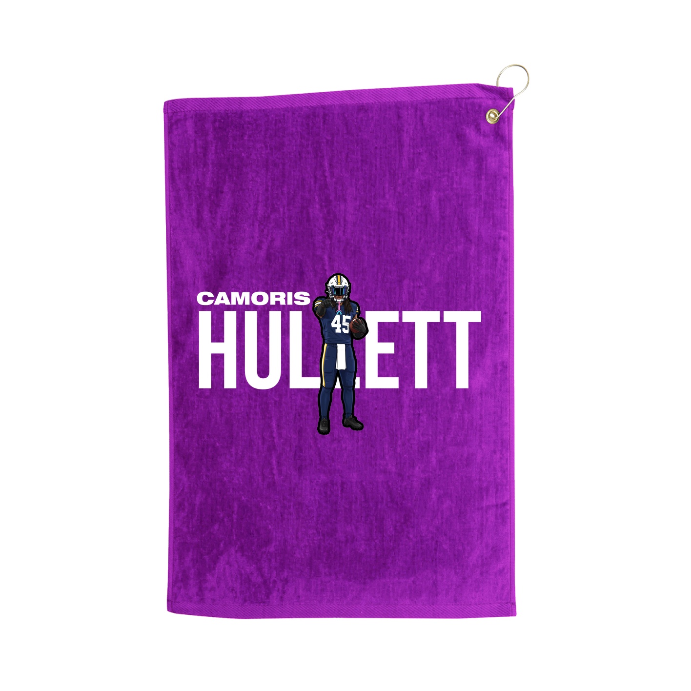 Golf Towel — Player Name in Purple