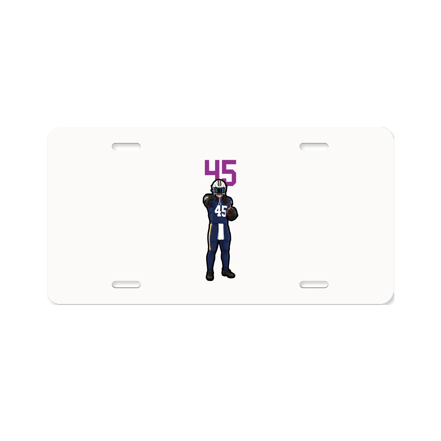 License Plate — Number Top in Classic