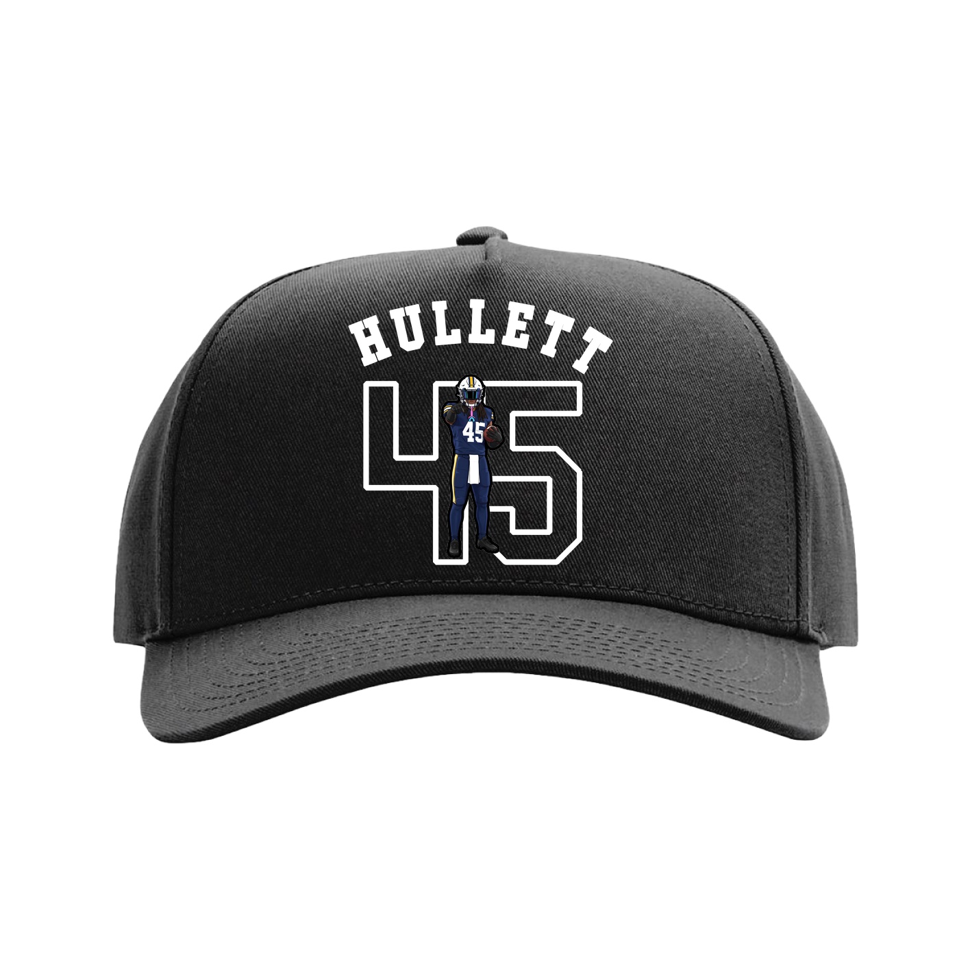 Full Fabric Five-Panel Champ Cap — Shirsey Arch in Black