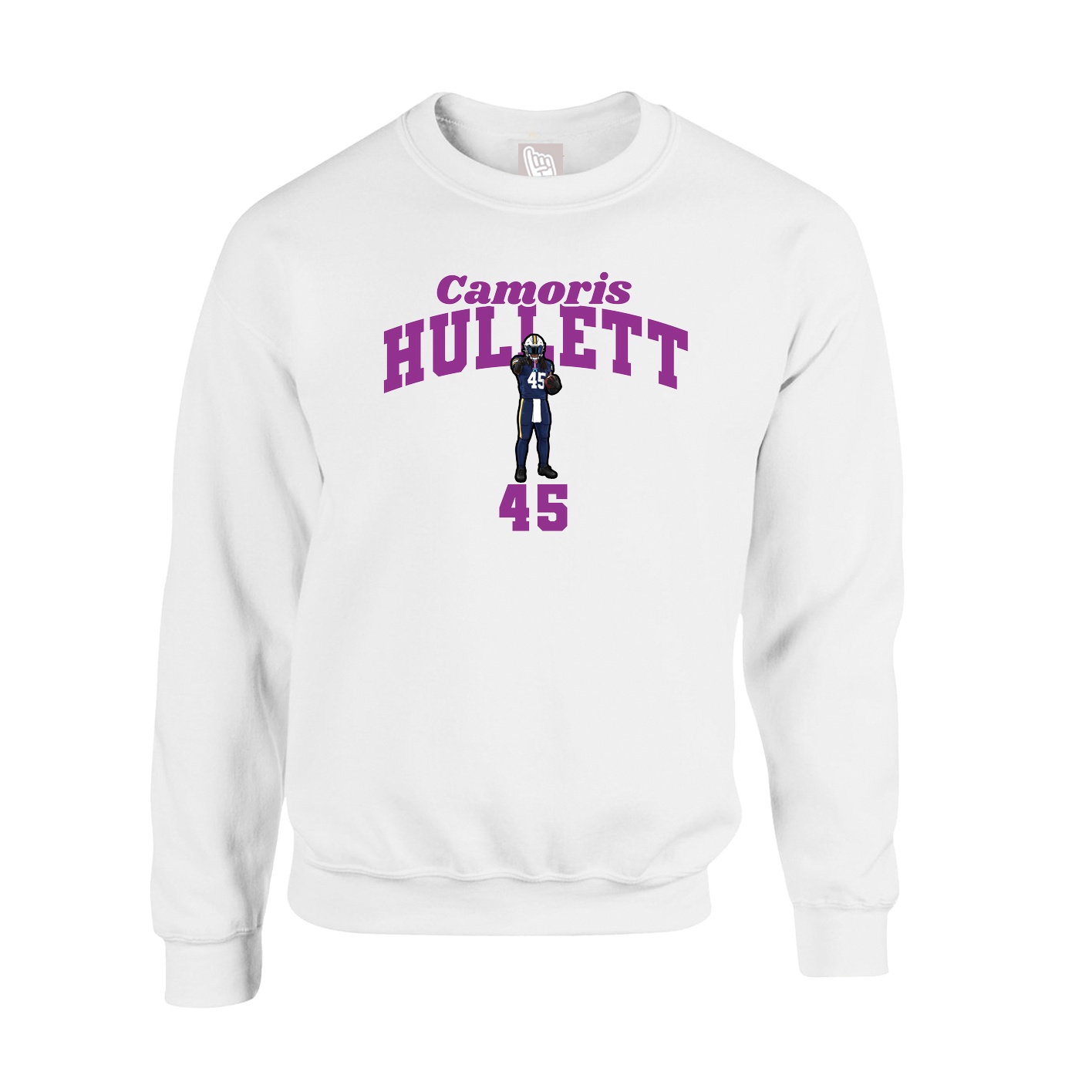 Fleece Crew — Signature Arch in White