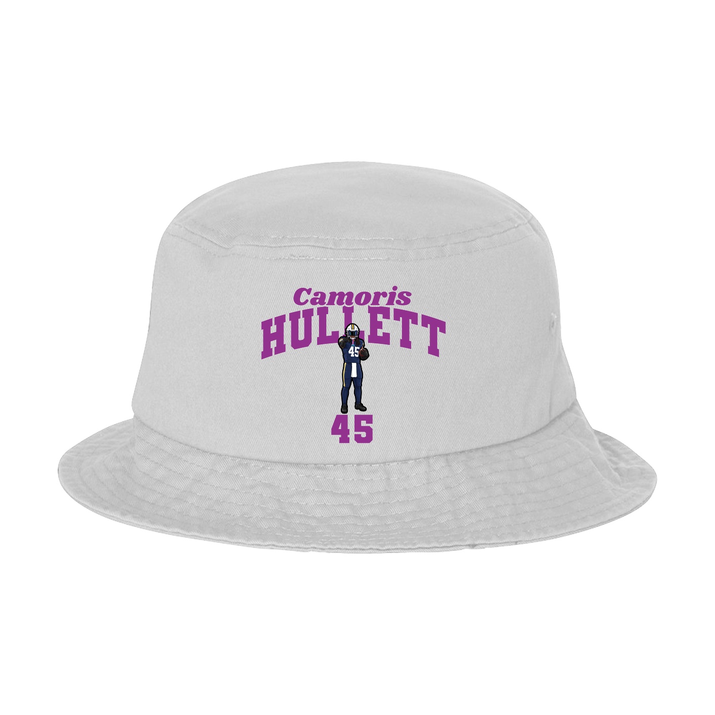 Bucket Cap — Signature Arch in White