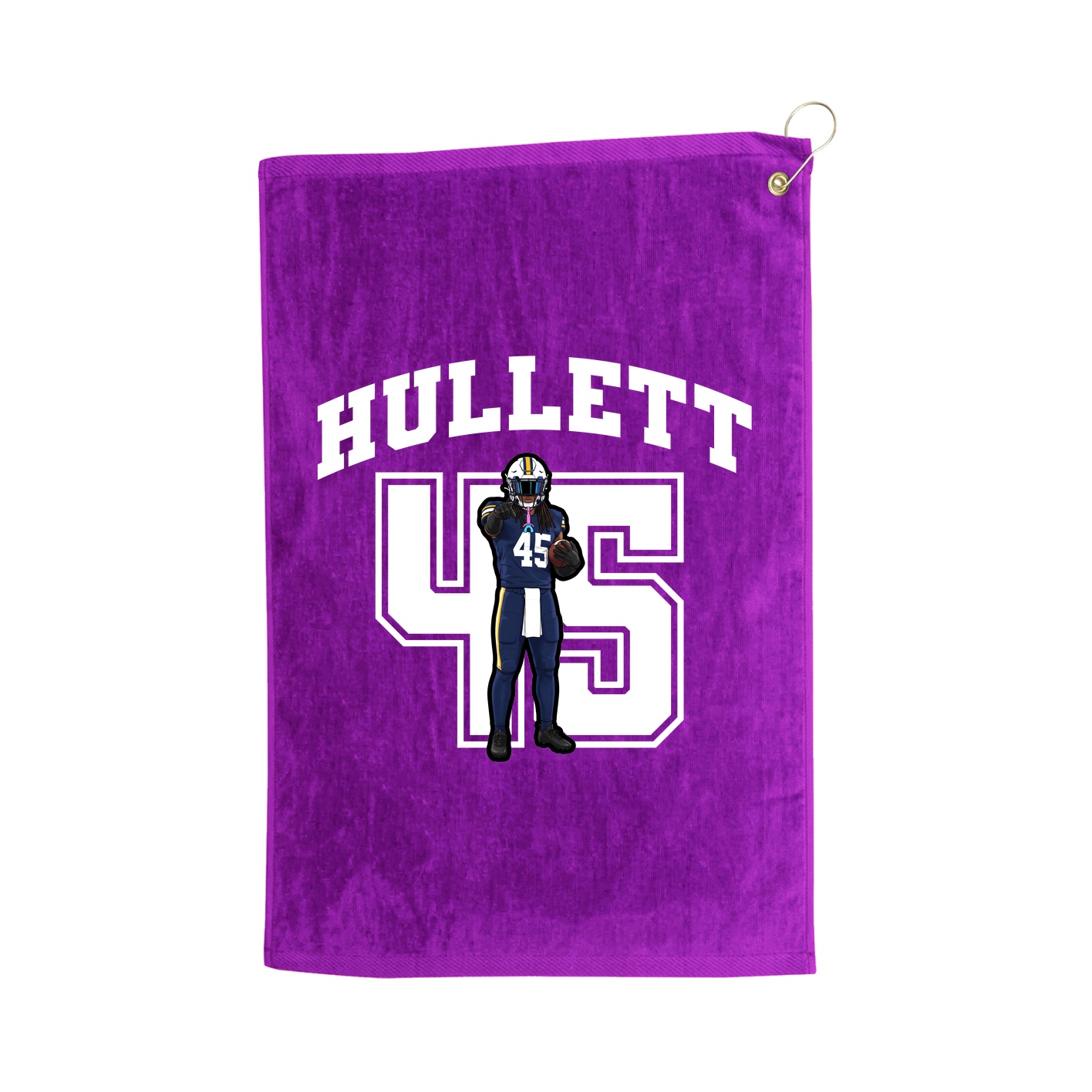 Golf Towel — Number in Purple