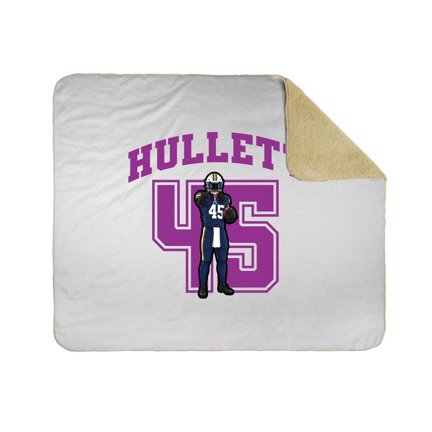 Throw Blanket — Number in White