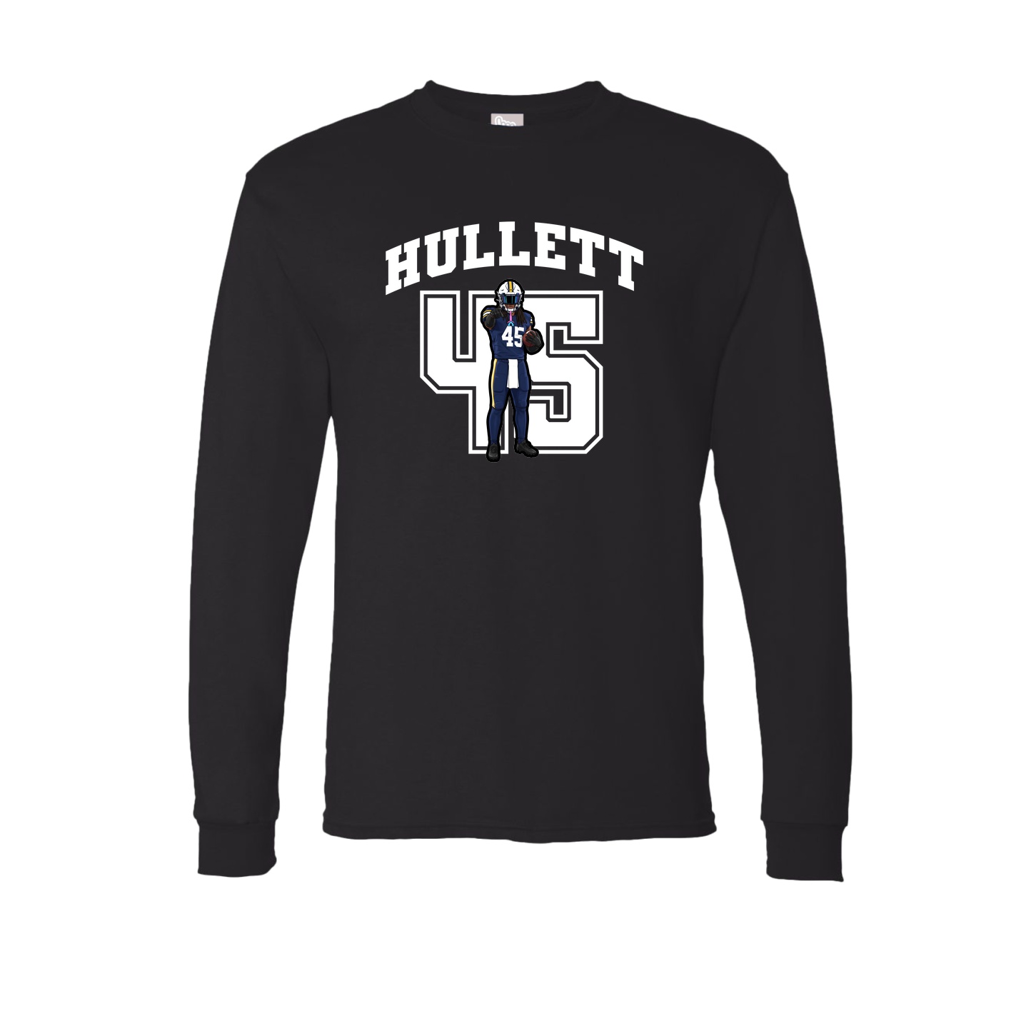 Long Sleeve Tee — Number in Black