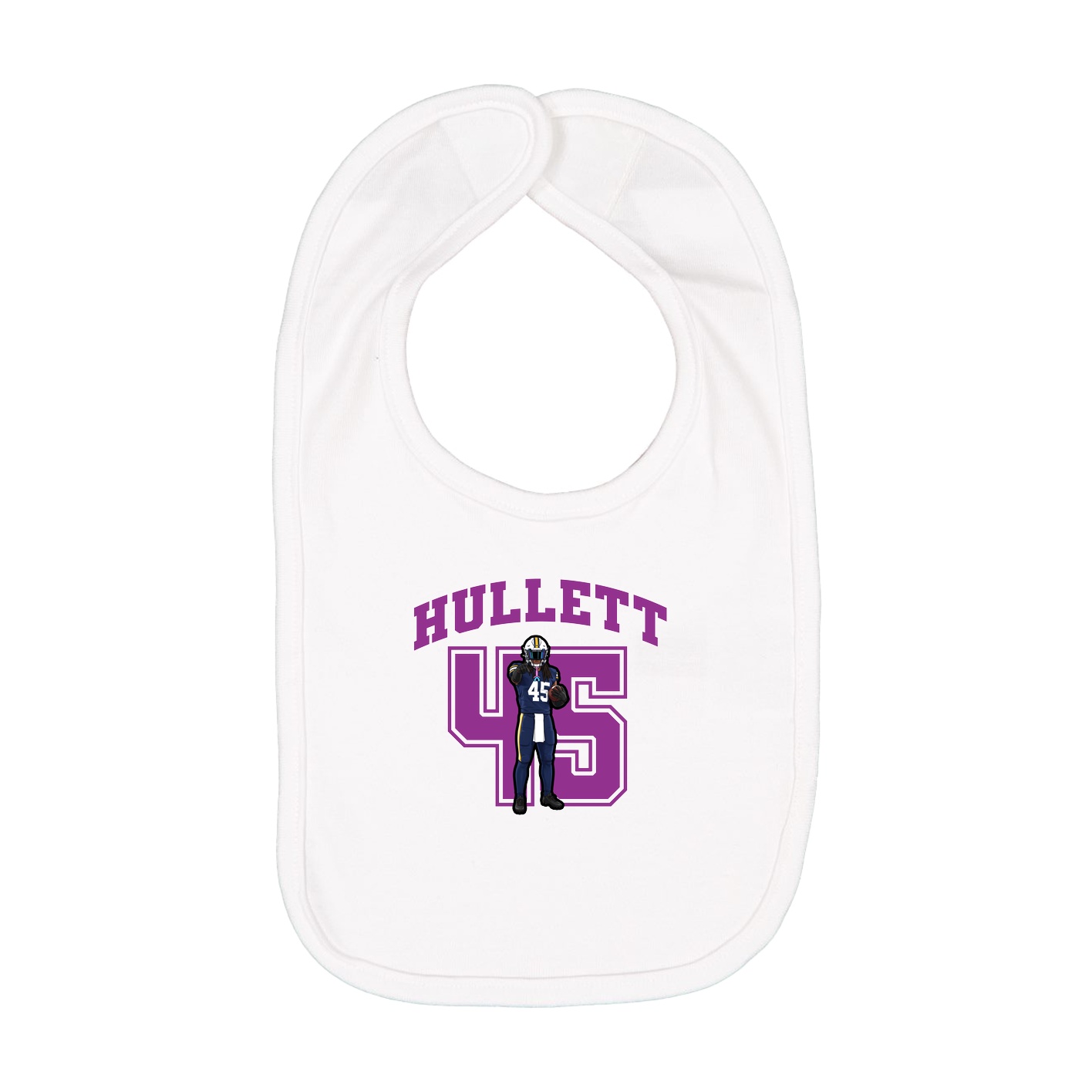 Infant Bib — Number in White