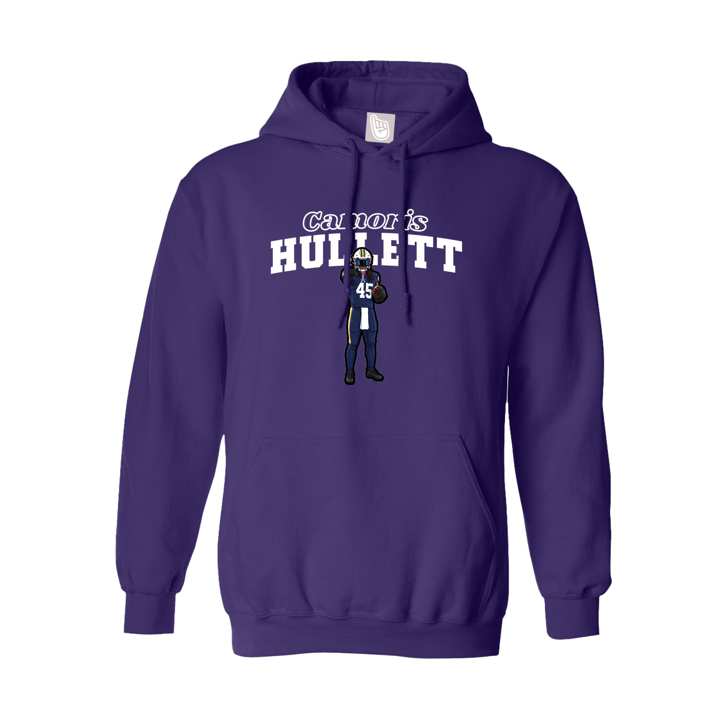 Hoodie — Name Arch in Purple