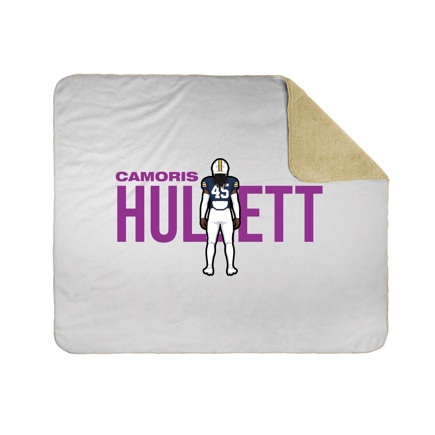Throw Blanket — Player Name in White