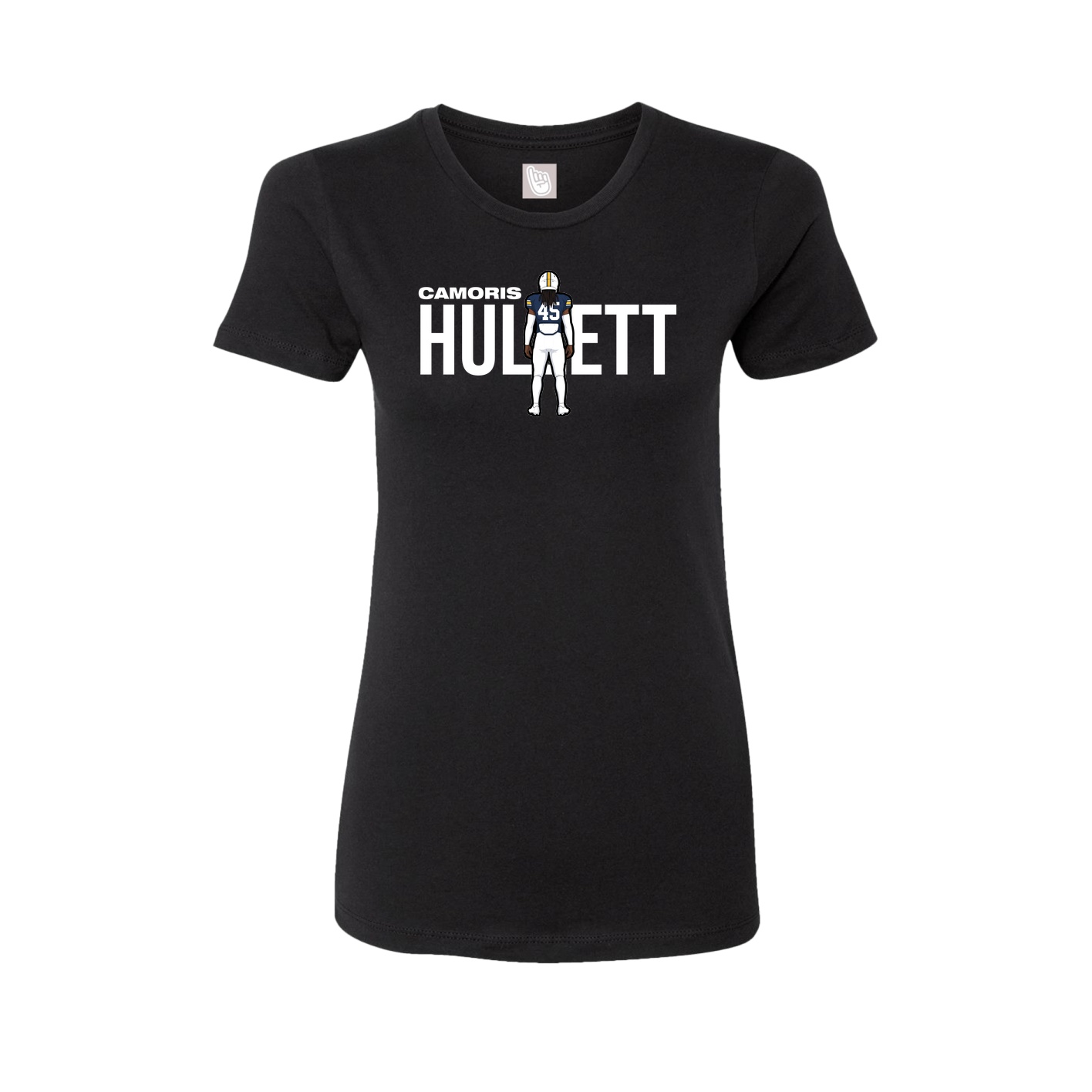 Fitted Women's Tee — Player Name in Black