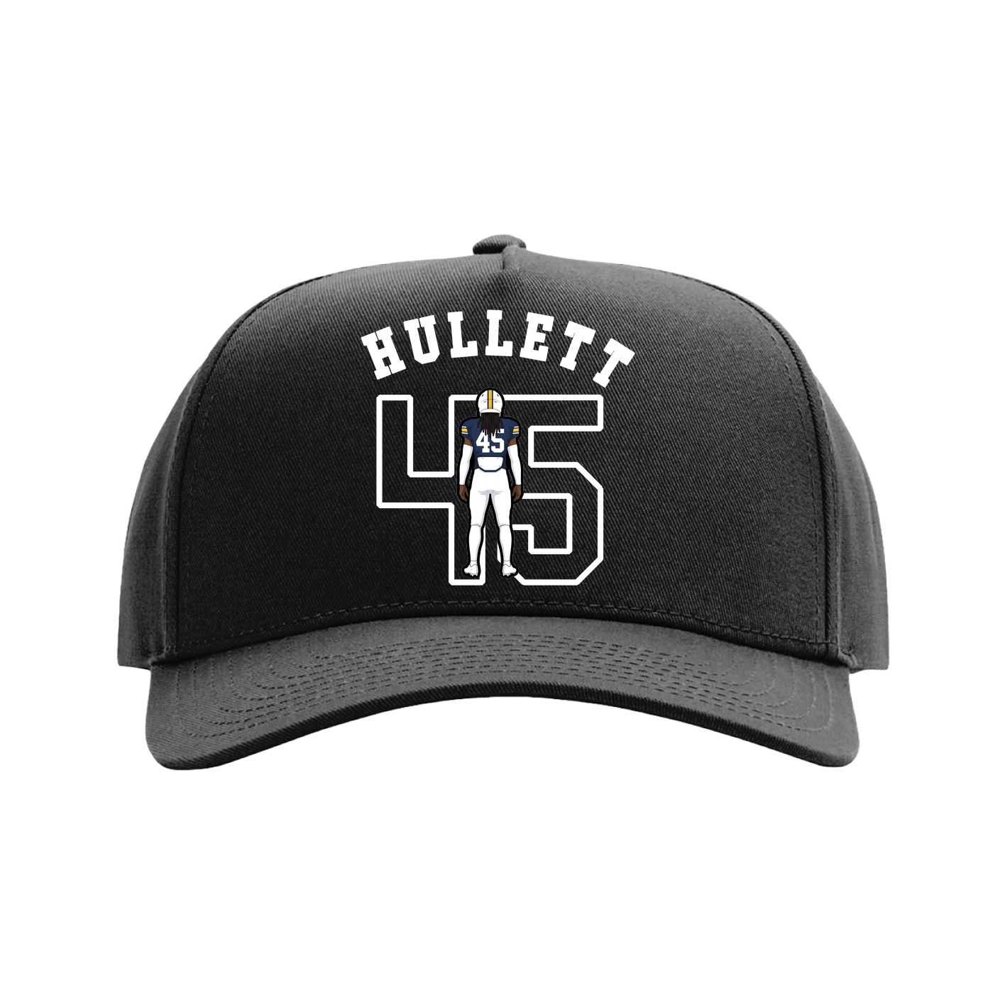 Full Fabric Five-Panel Champ Cap — Shirsey Arch in Black