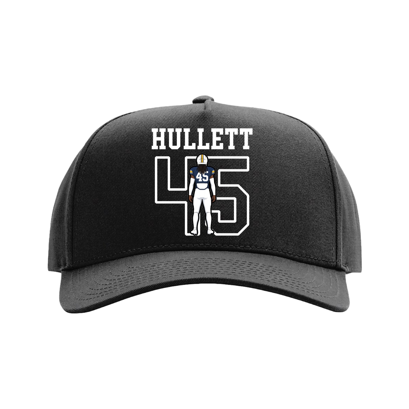Full Fabric Five-Panel Champ Cap — Shirsey in Black
