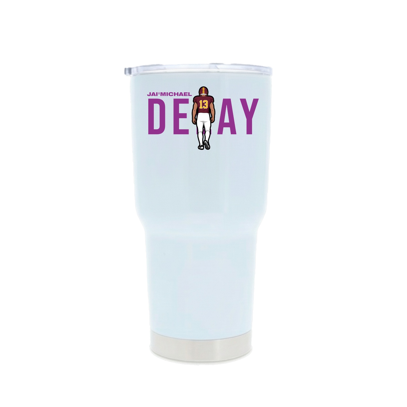 30oz Stainless Steel Tumbler — Player Name in White