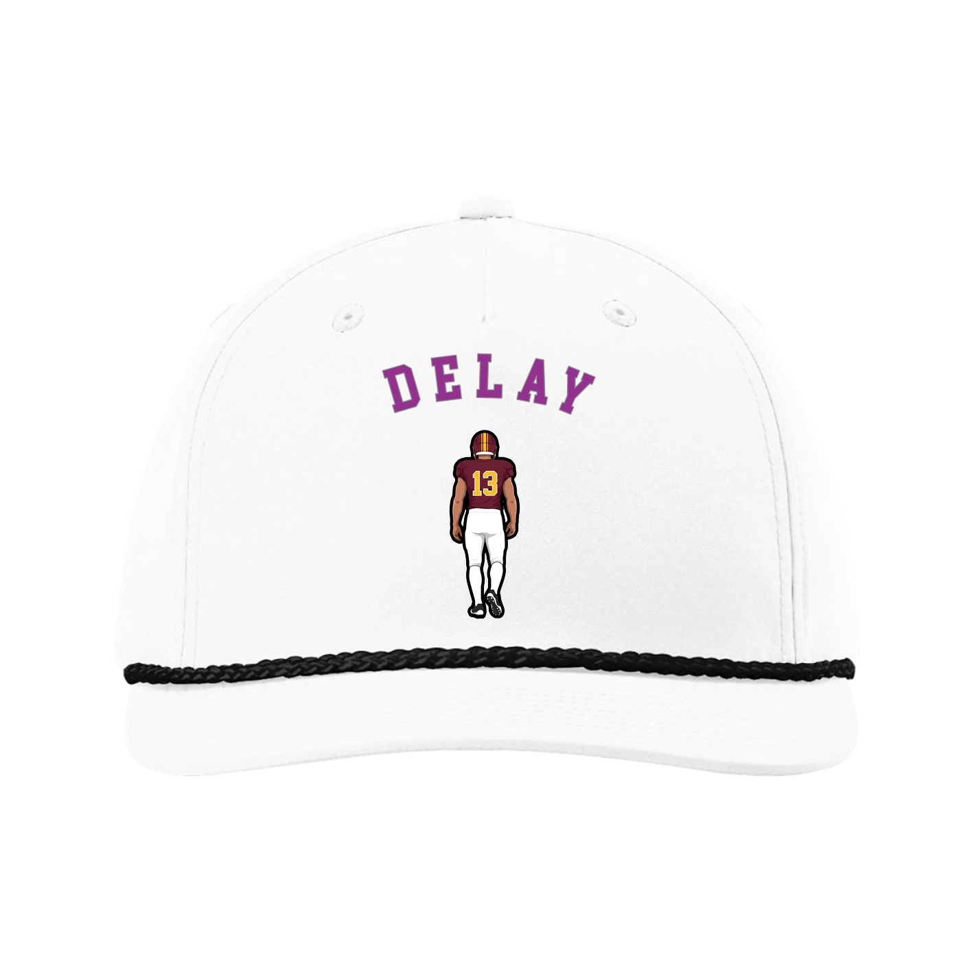Five-Panel Classic Rope Cap — Shirsey Arch in White