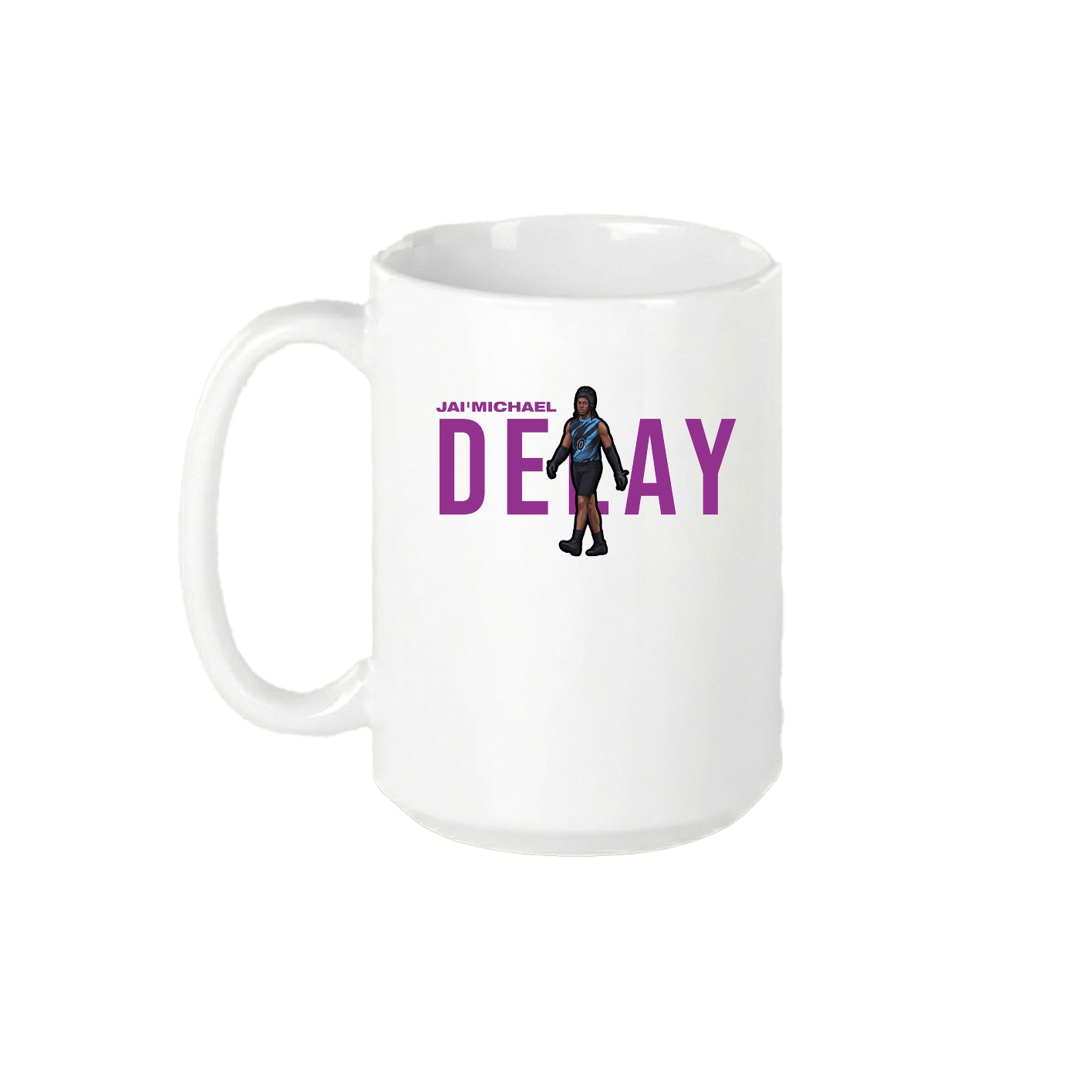 15oz Coffee Mug — Player Name in White