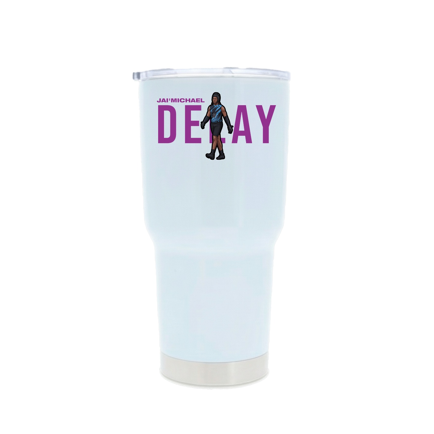 30oz Stainless Steel Tumbler — Player Name in White