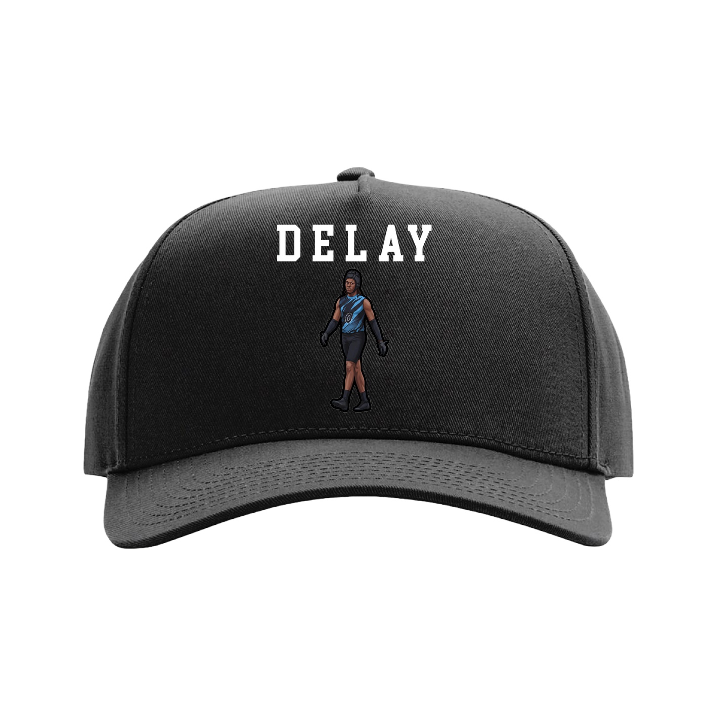 Full Fabric Five-Panel Champ Cap — Shirsey in Black
