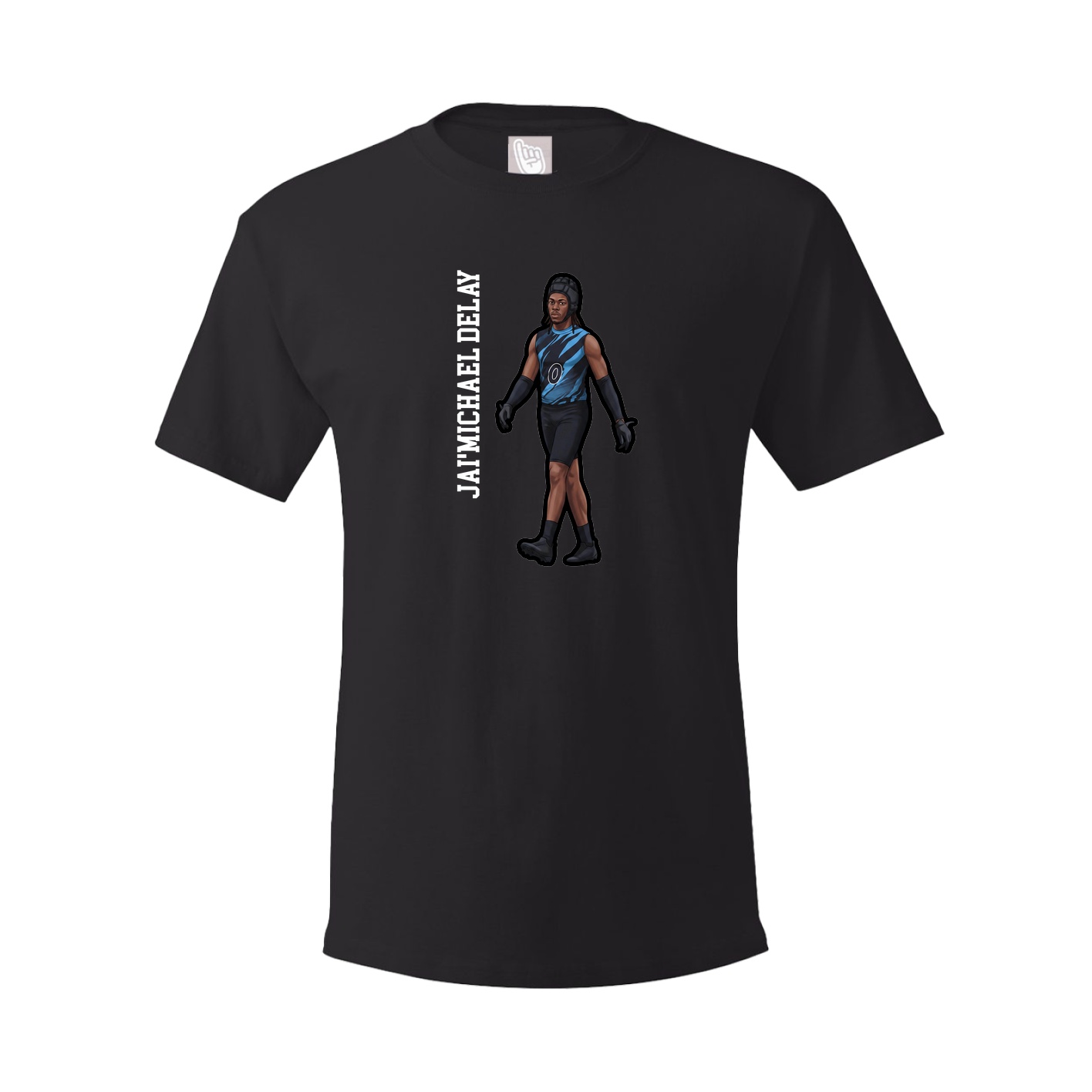 Youth Tee — Name Vertical in Black