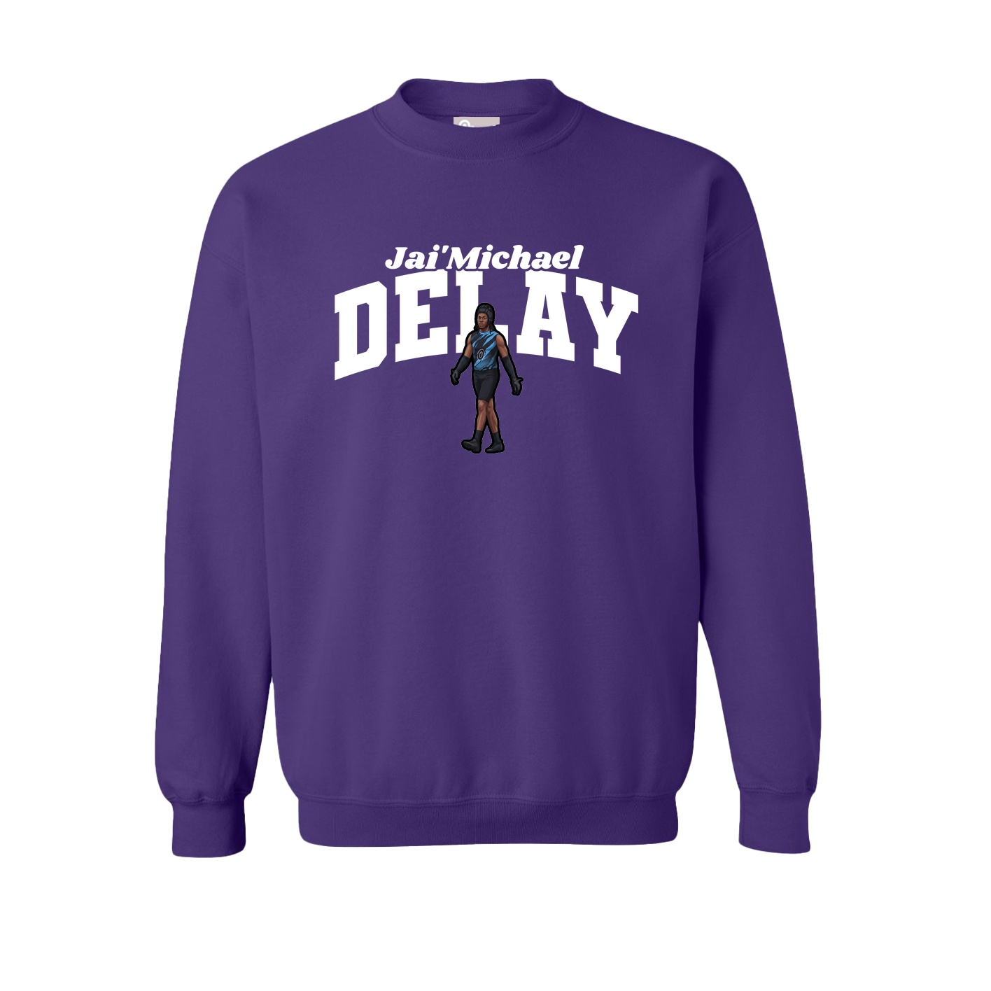 Fleece Crew — Signature Arch in Purple