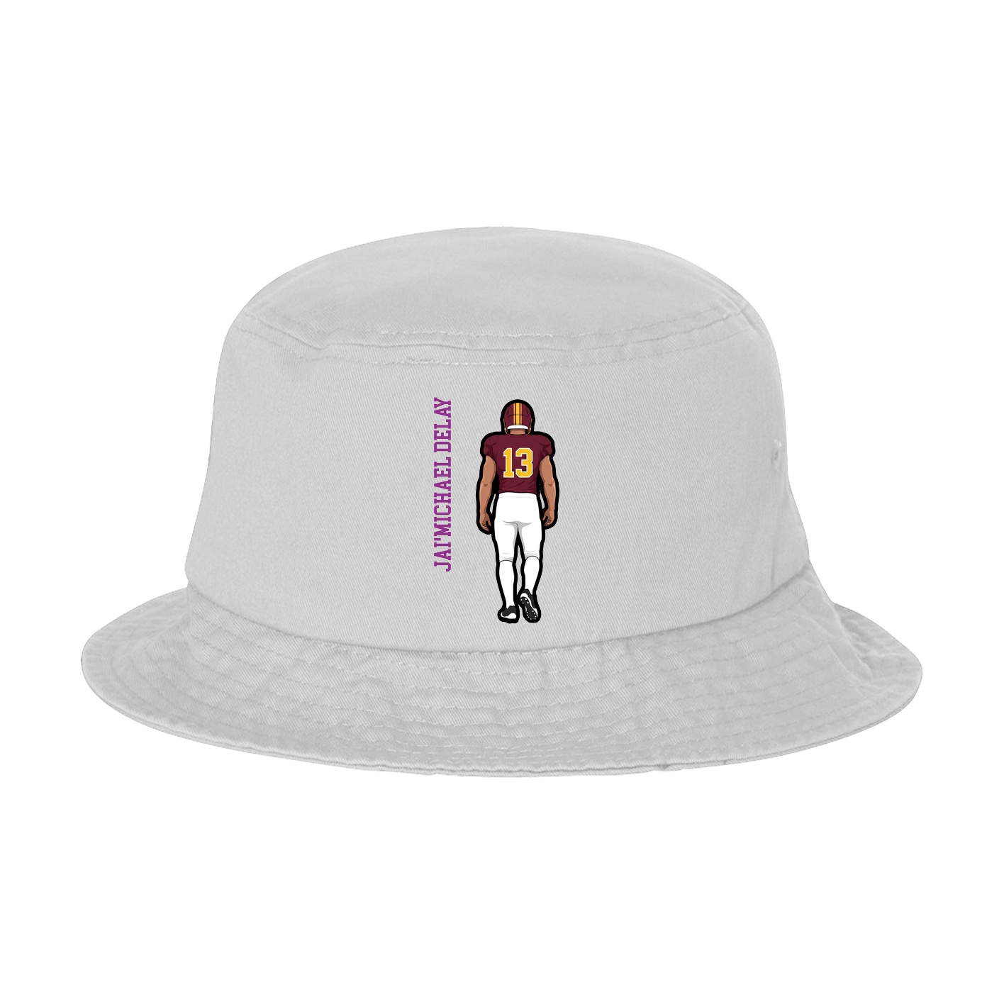 Bucket Cap — Name Vertical in White