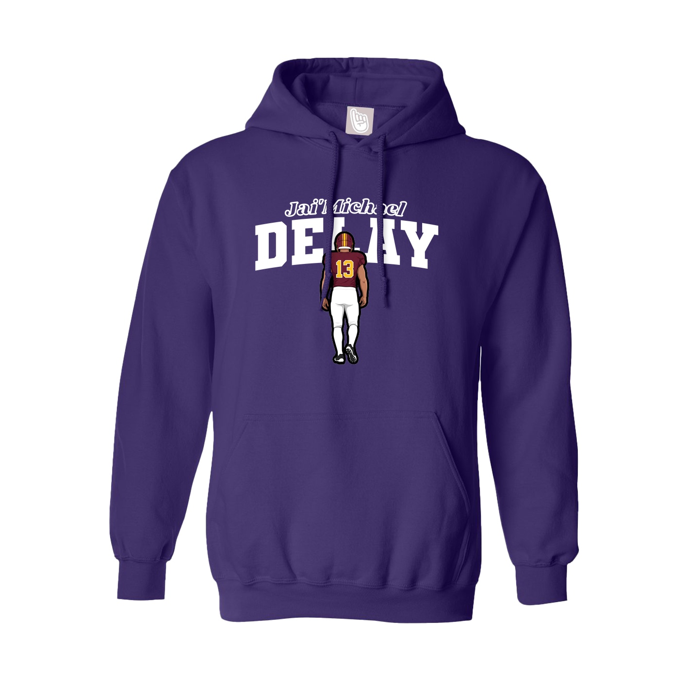 Hoodie — Name Arch in Purple