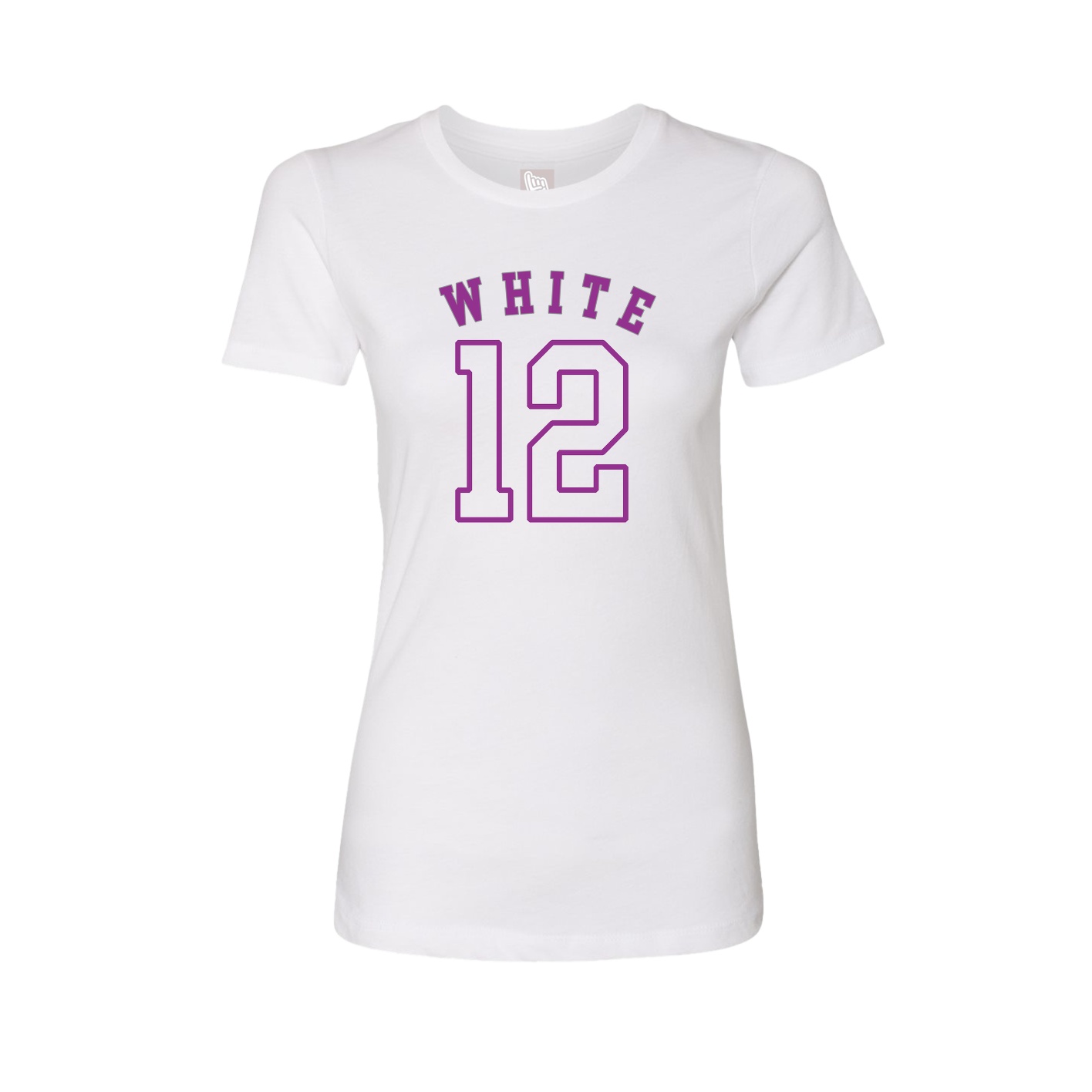 Fitted Women's Tee — Shirsey Arch in White