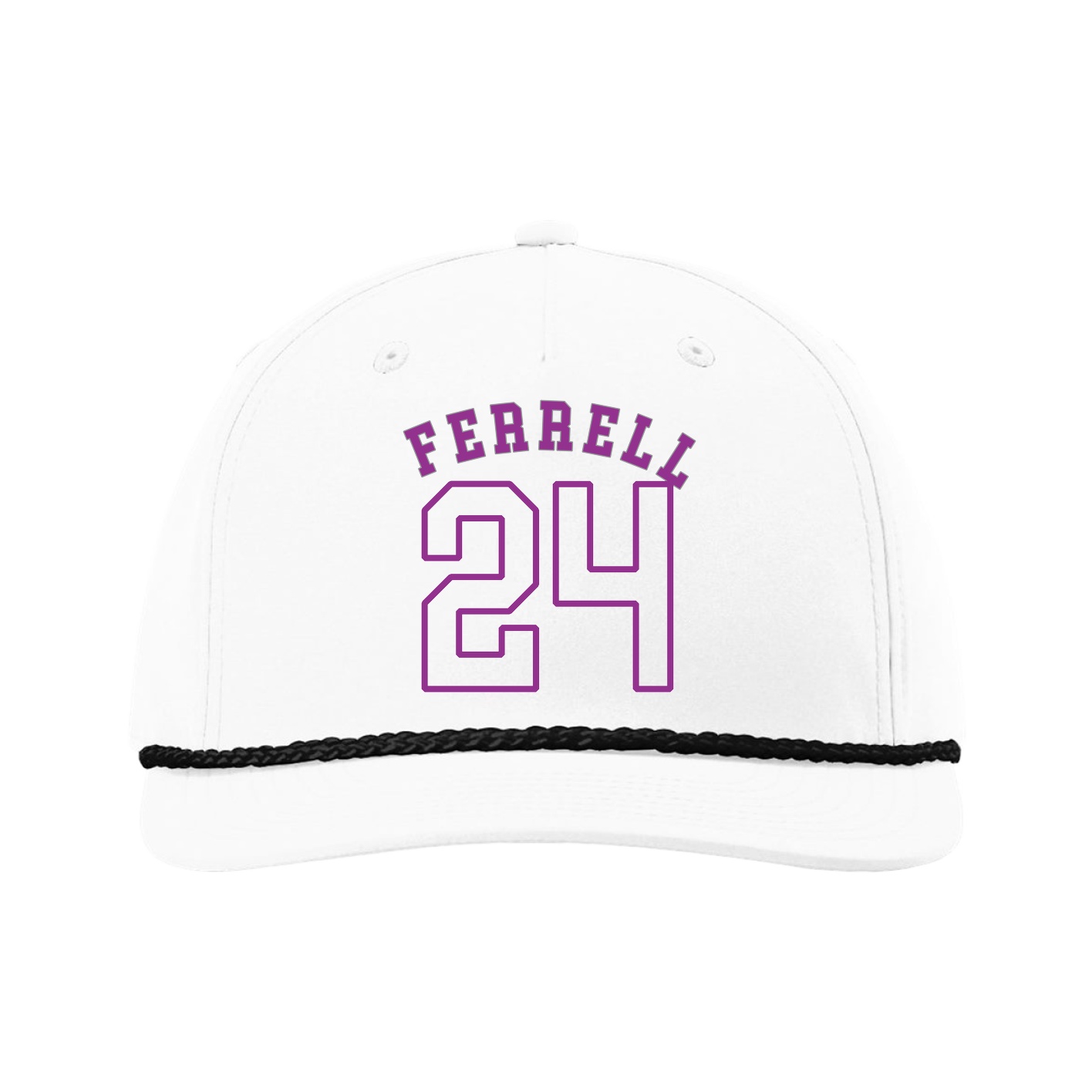 Five-Panel Classic Rope Cap — Shirsey Arch in White