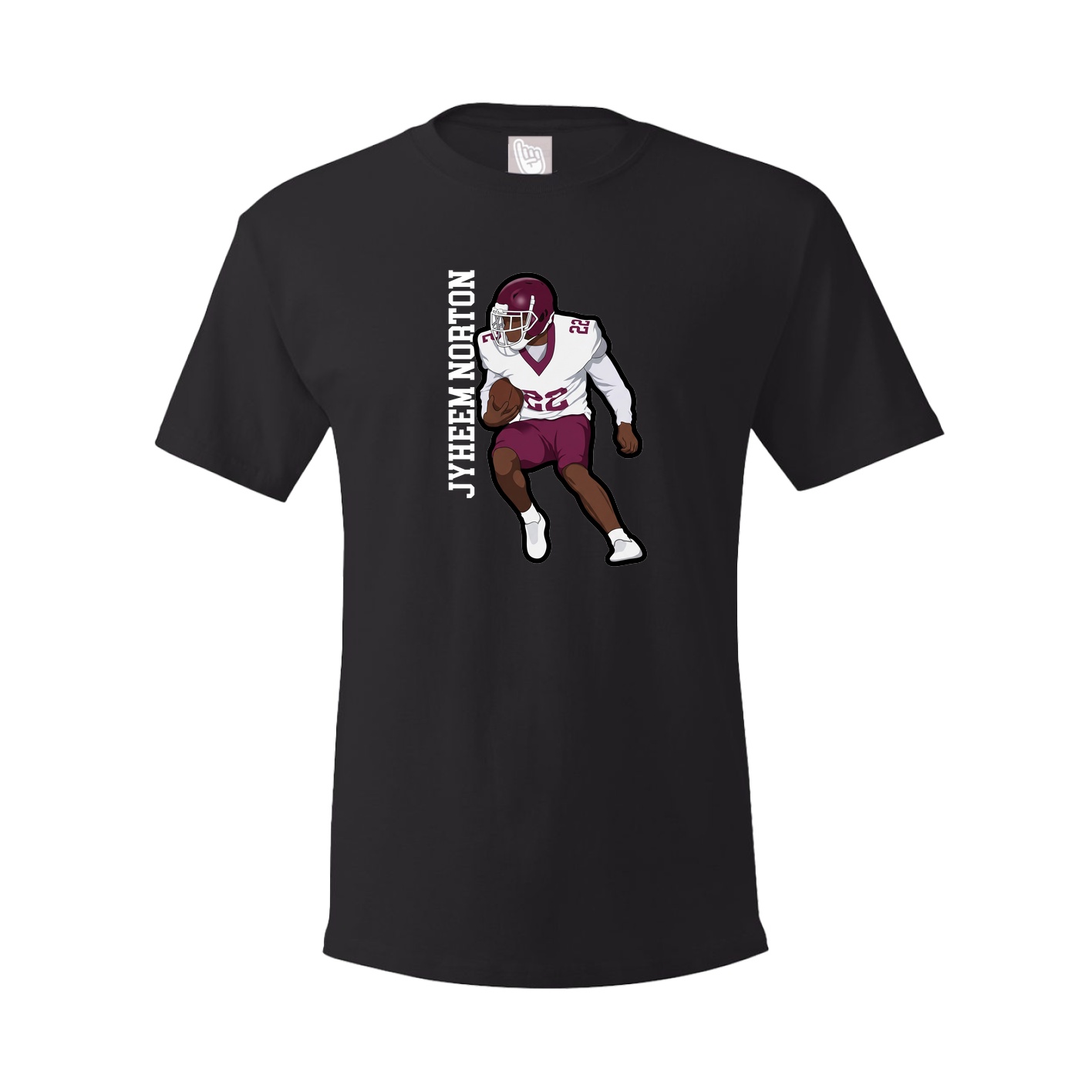 Youth Tee — Name Vertical in Black