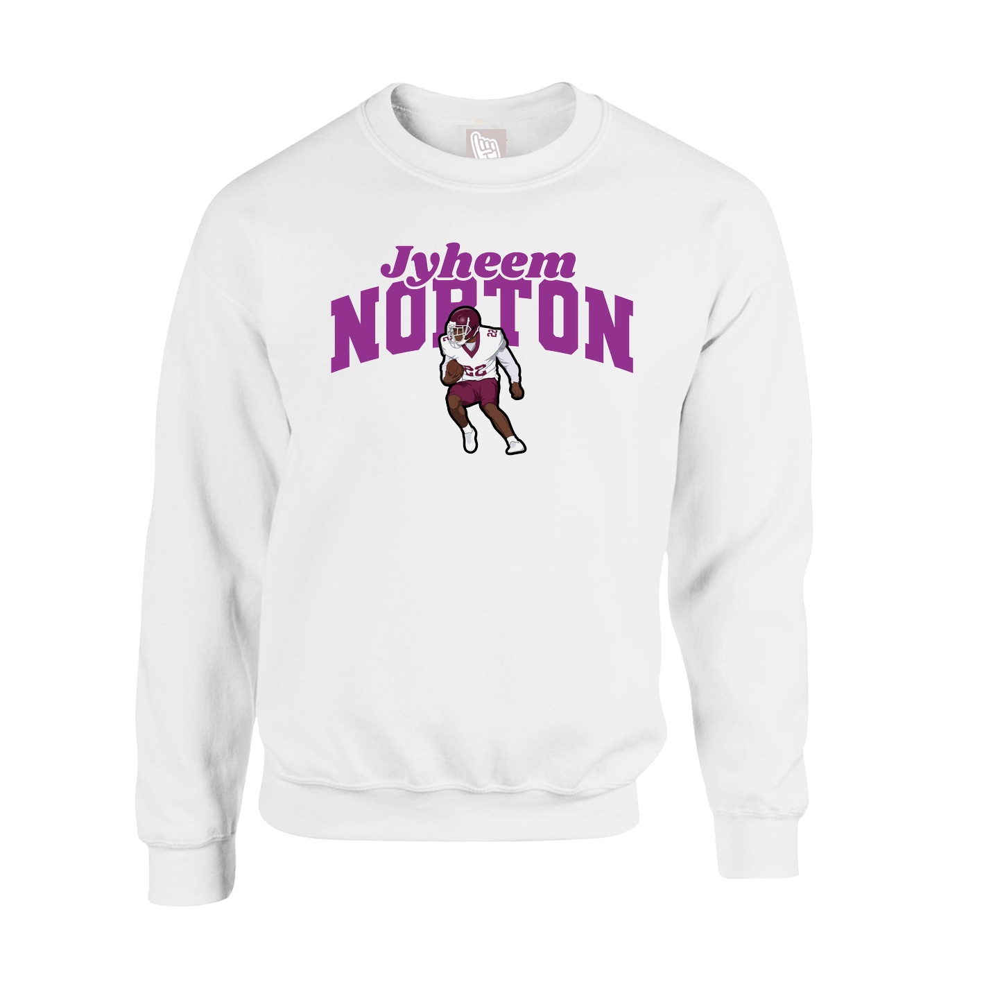 Fleece Crew — Signature Arch in White