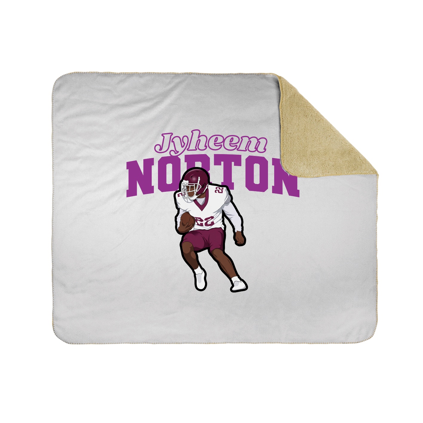 Throw Blanket — Name Arch in White