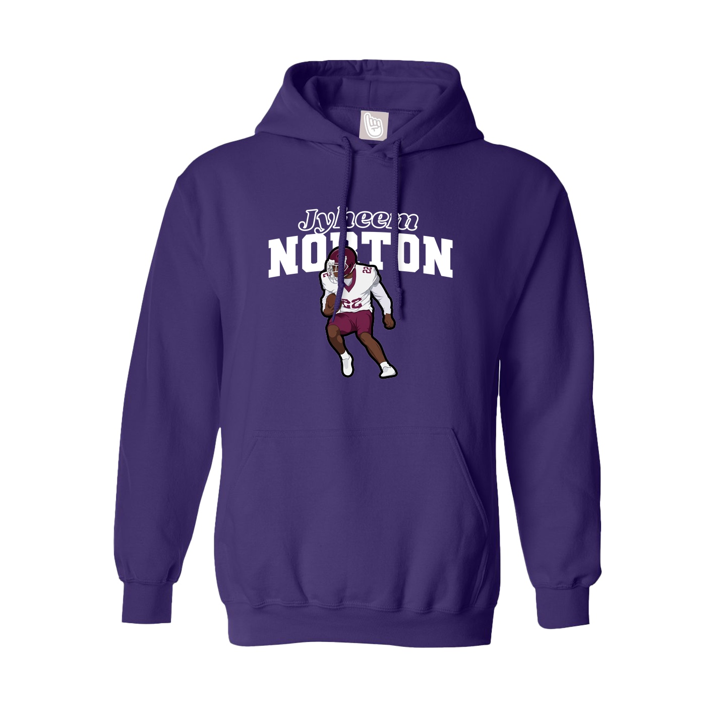 Hoodie — Name Arch in Purple