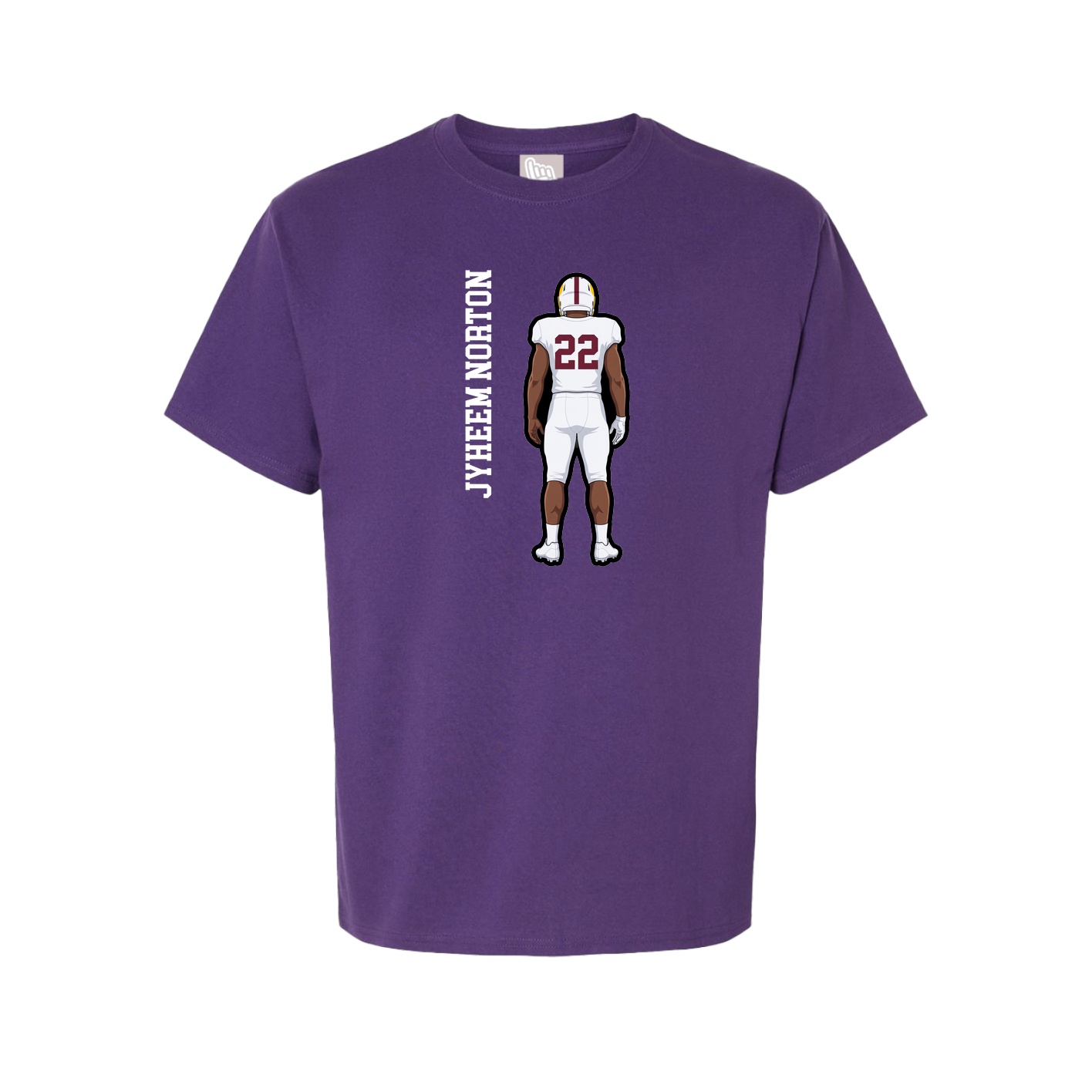 Tee — Name Vertical in Purple